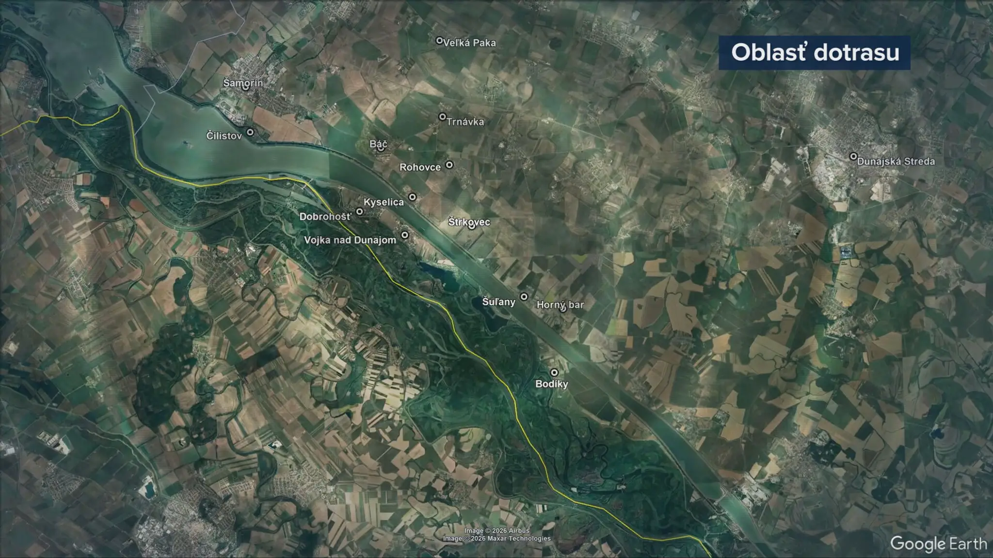 oblasť dotrasu