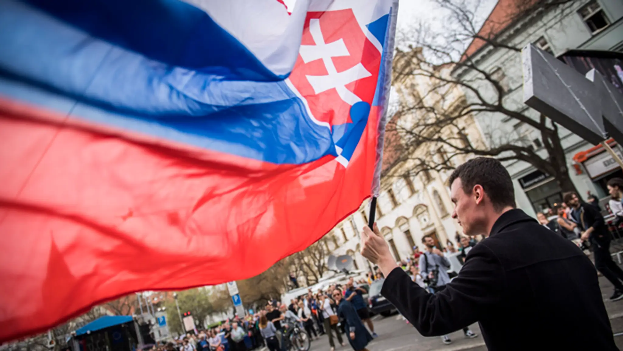 Protestné zhromaždenie Za slušné Slovensko na Námestie SNP.