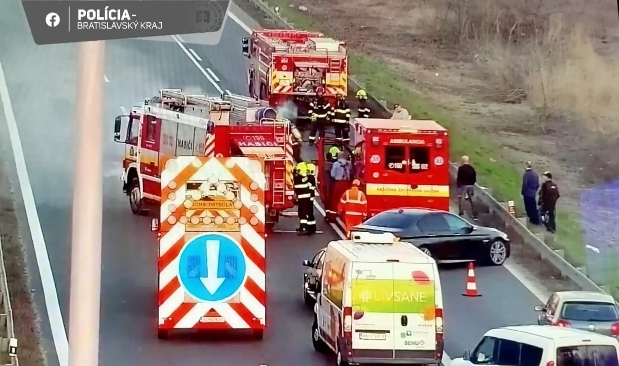 Zásah za Prístavným mostom v Bratislave