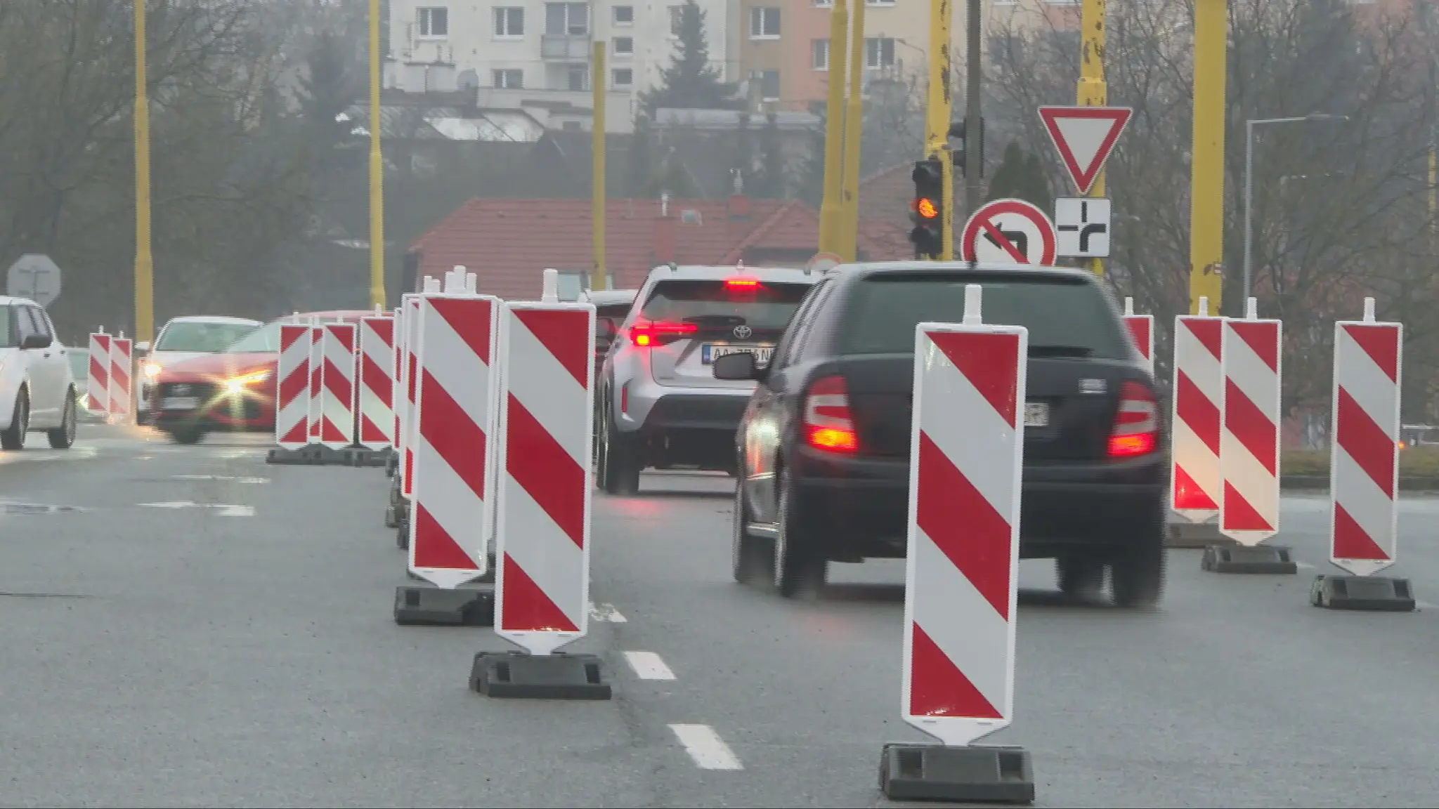 Pokazená križovatka v Prešove