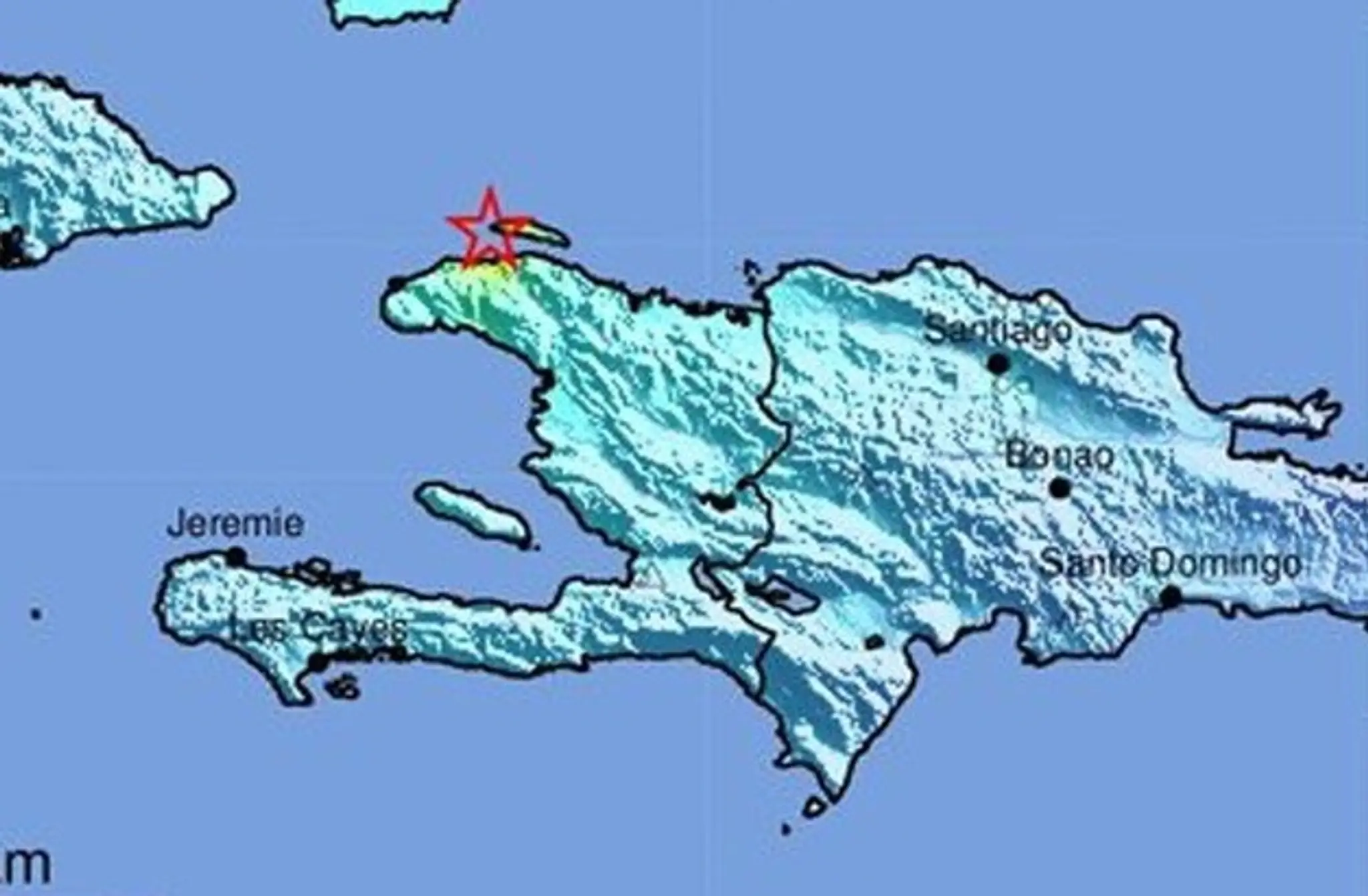 Oblasť na severozápade Haiti, ktorú zasiahlo zemetrasenie.