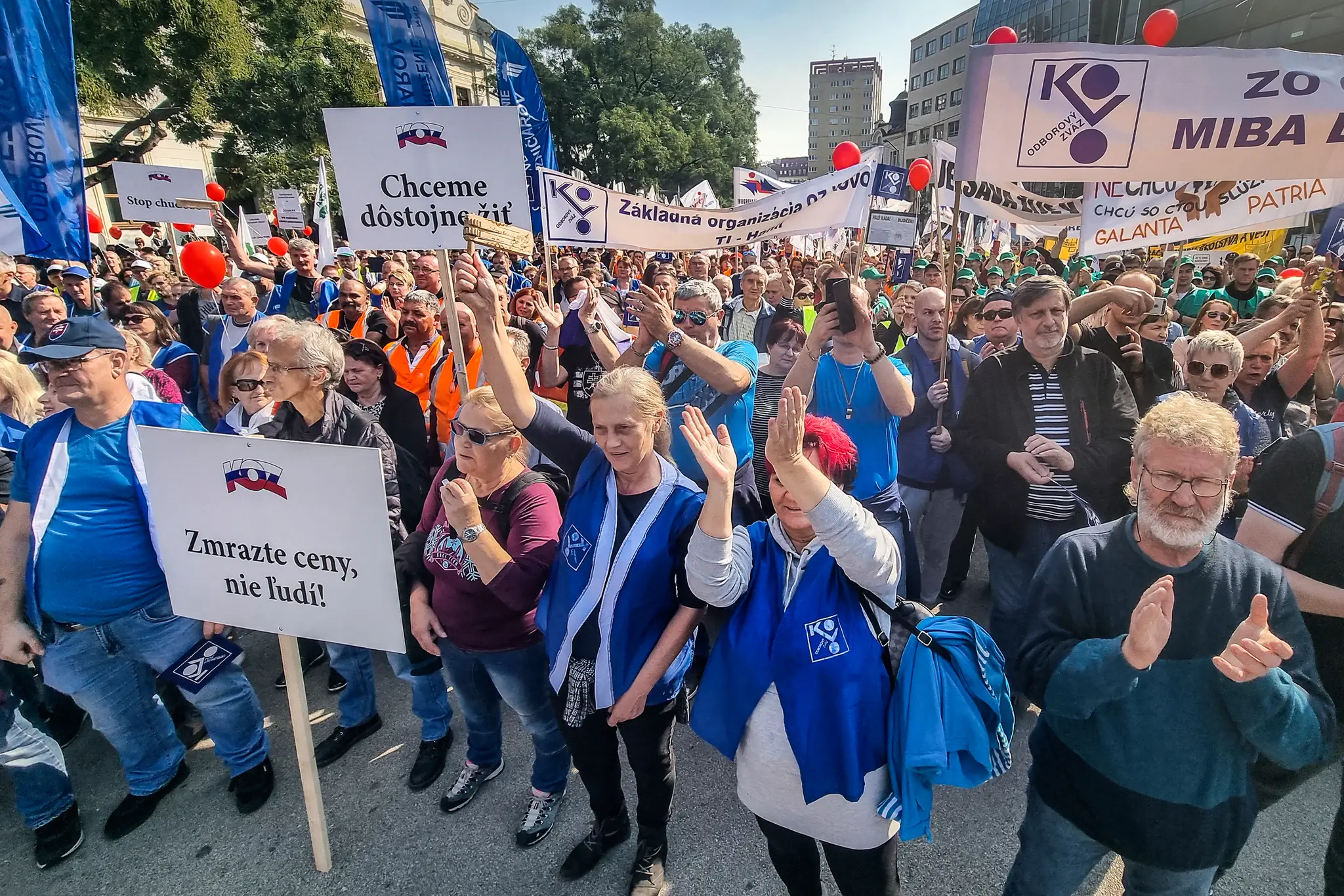 Protest KOZ proti chudobe