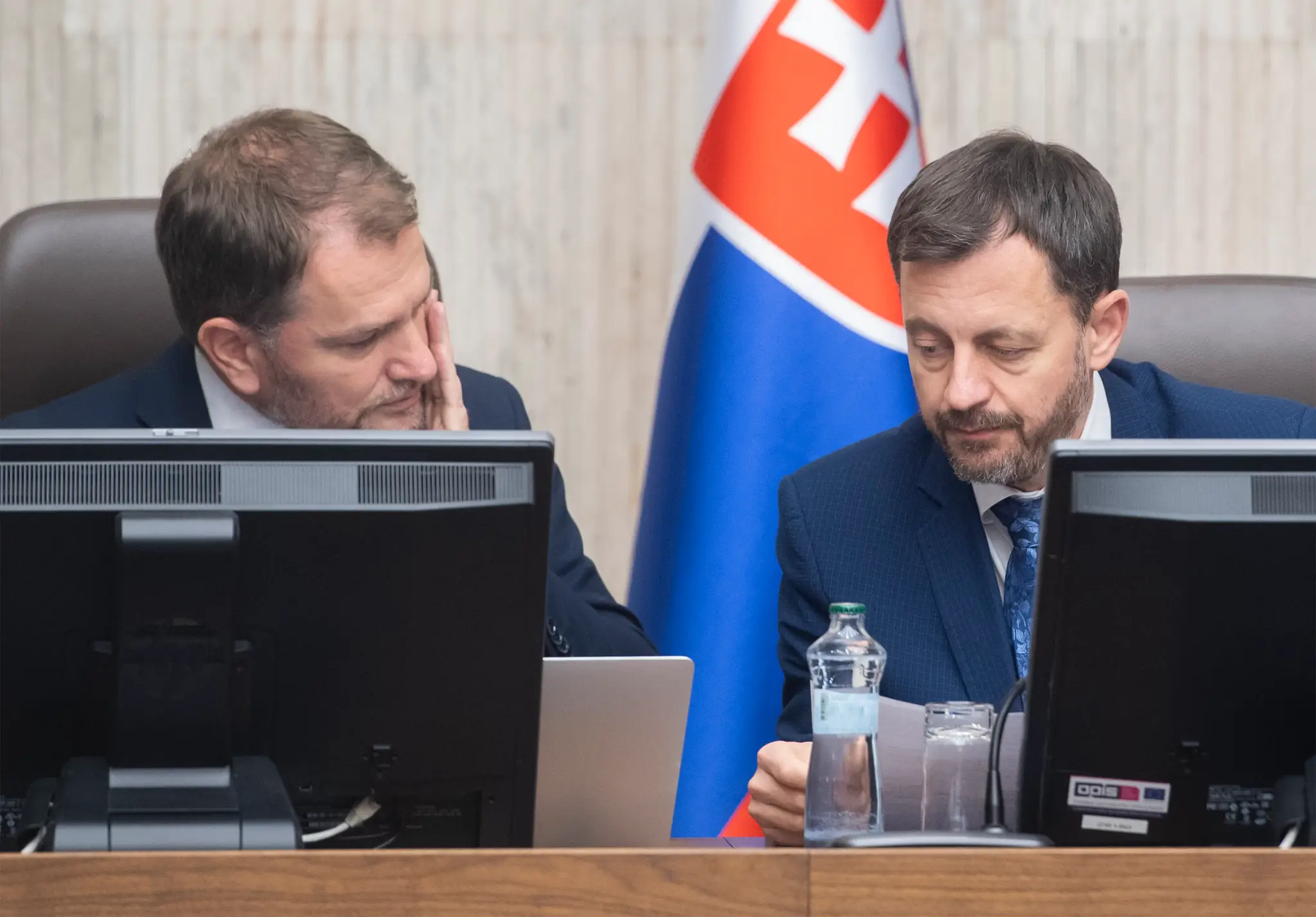 Na snímke Igor Matovič a Eduard Heger