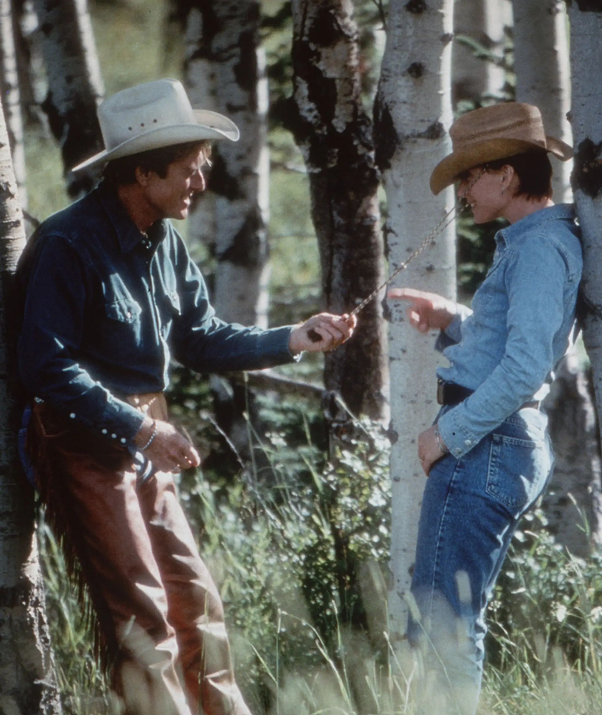 Robert Redfort a Kristin Scott Thomas vo filme Zaklínač koní z roku 1998, ktorý aj režíroval.