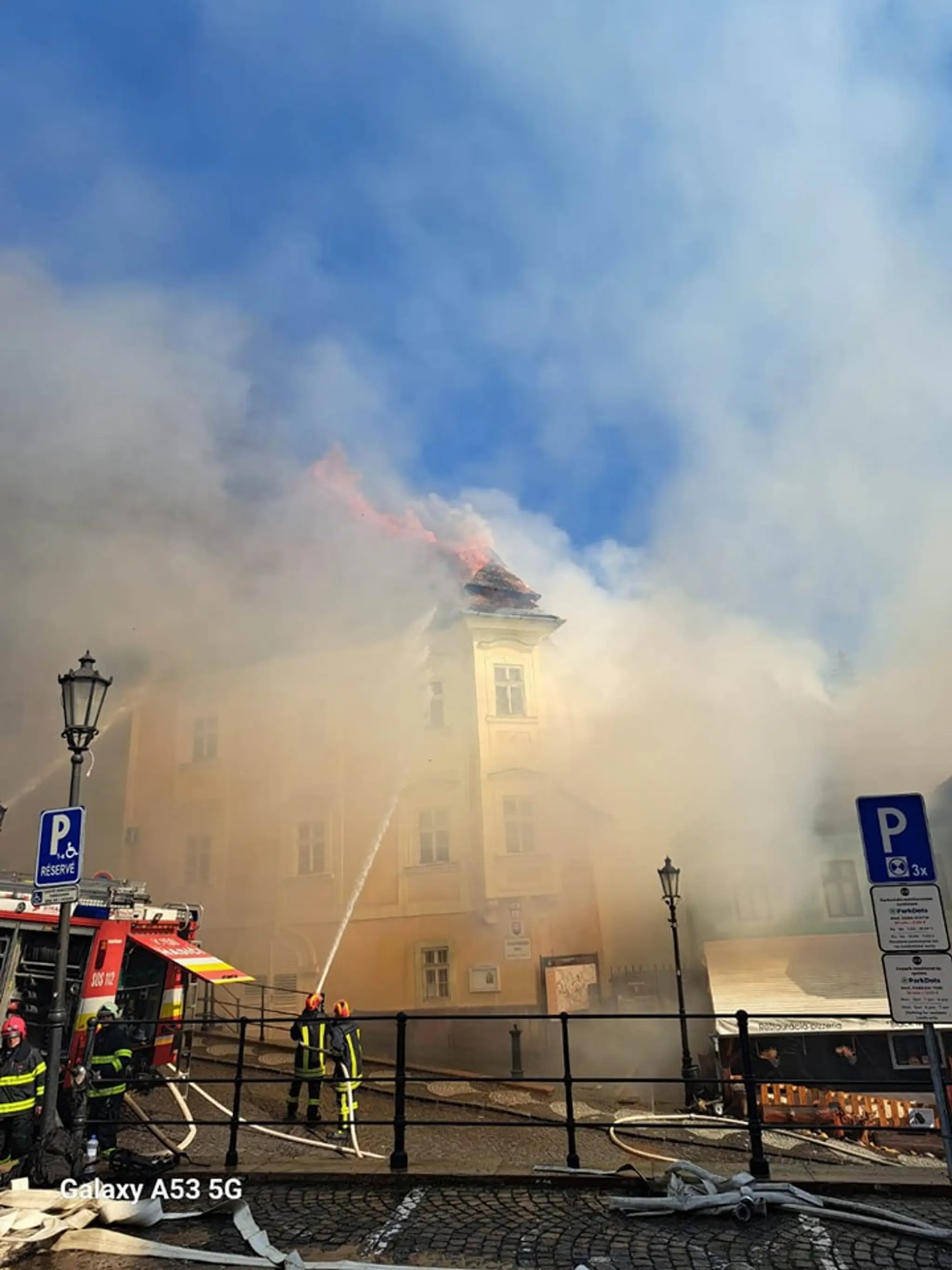 Požiar v Banskej Štiavnici.
