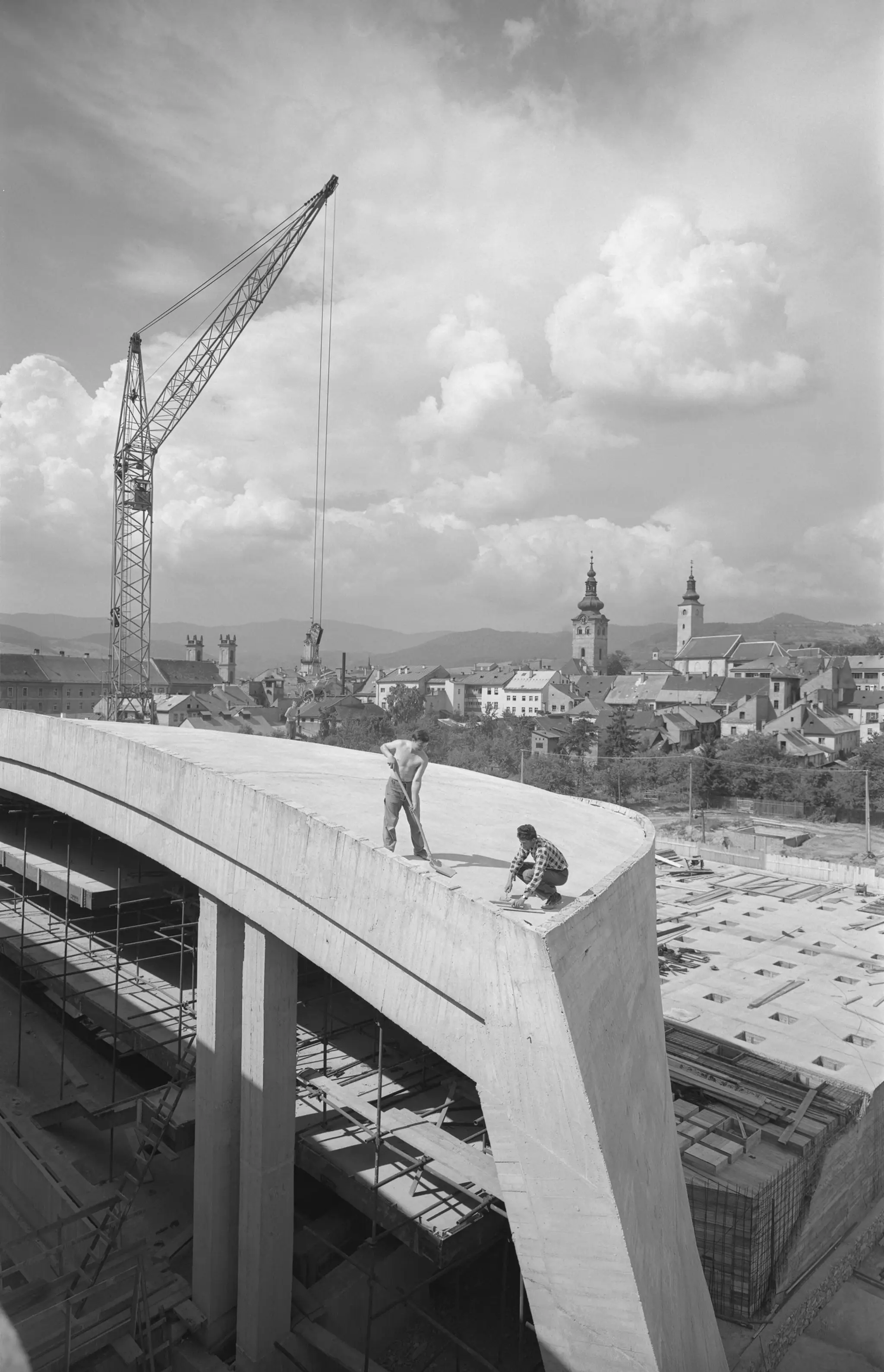 Zábery z prác na cementovom potere. (11. seprember 1968)