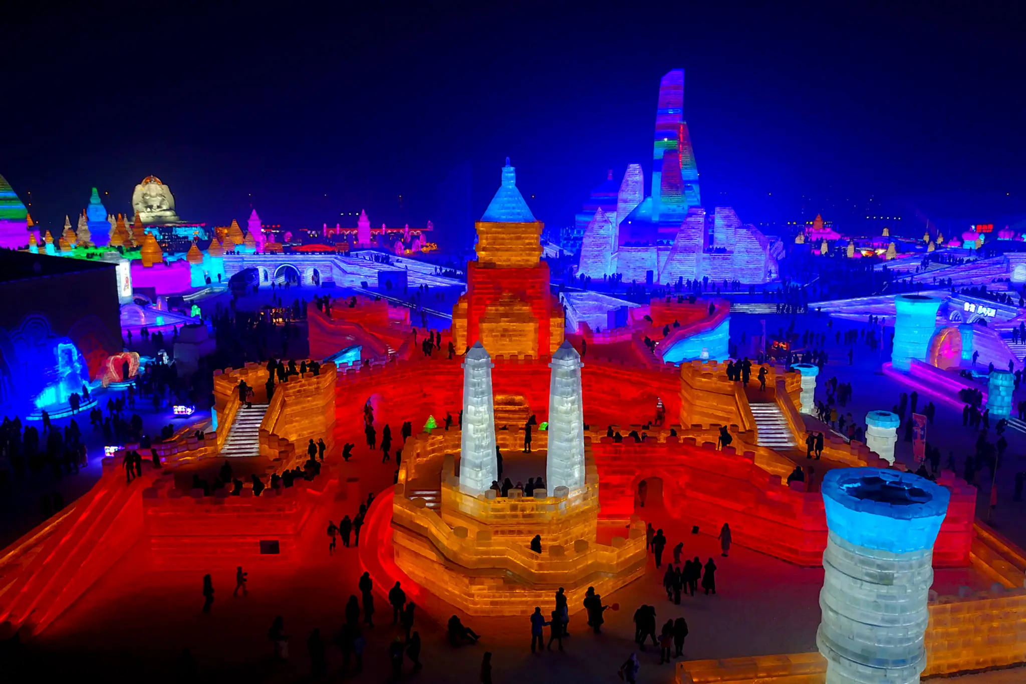 Festival ľadu a snehu v čínskom meste Harbin.