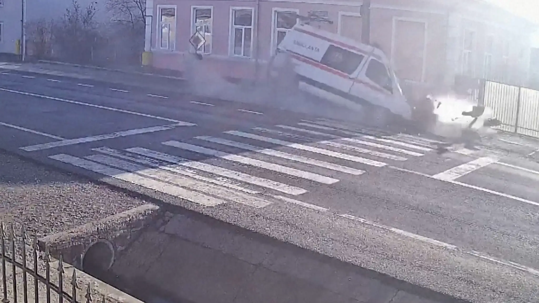 Nehoda sanitky v Rumunsku.
