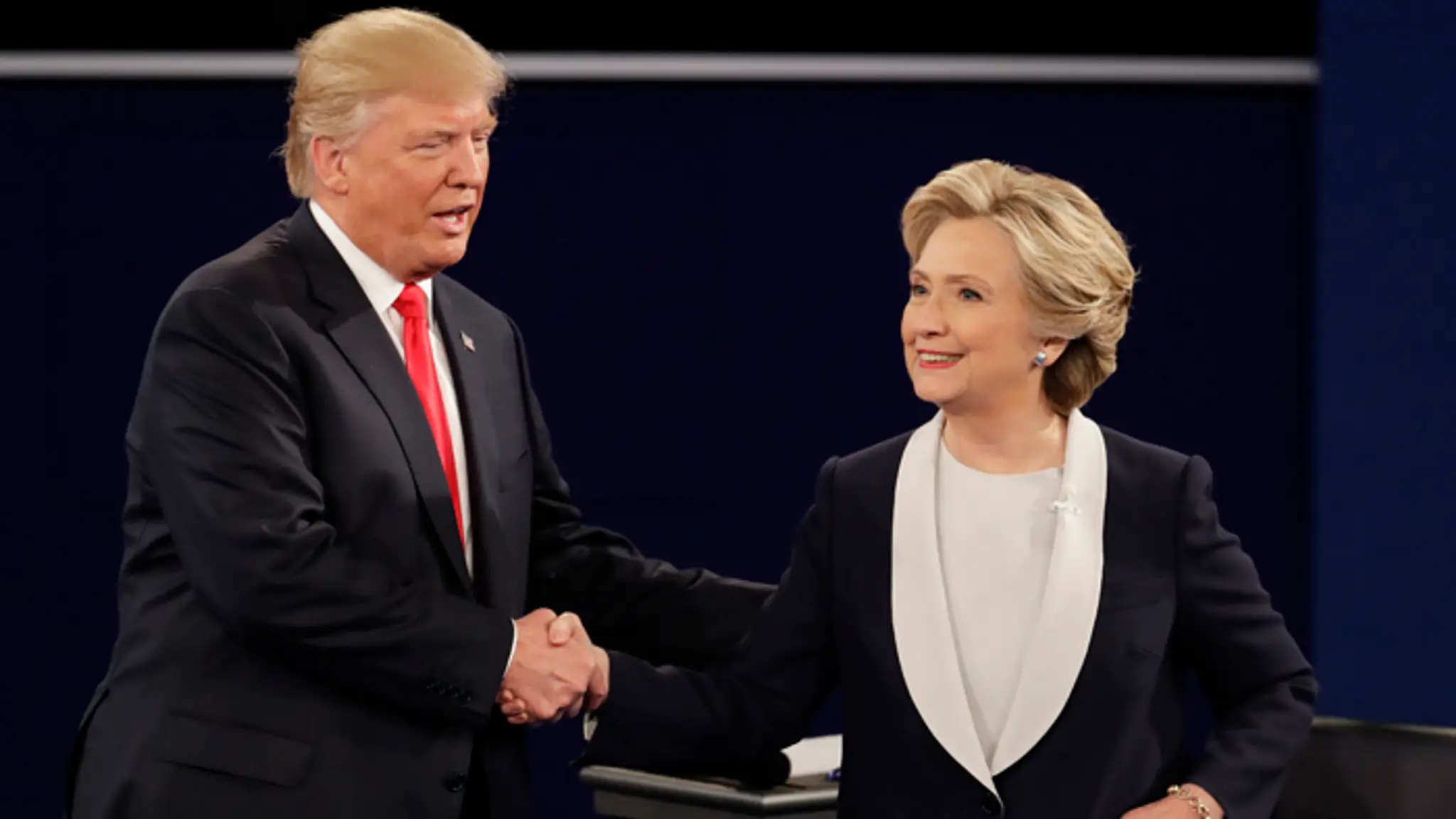 Donald Trump a Hillary Clinton.