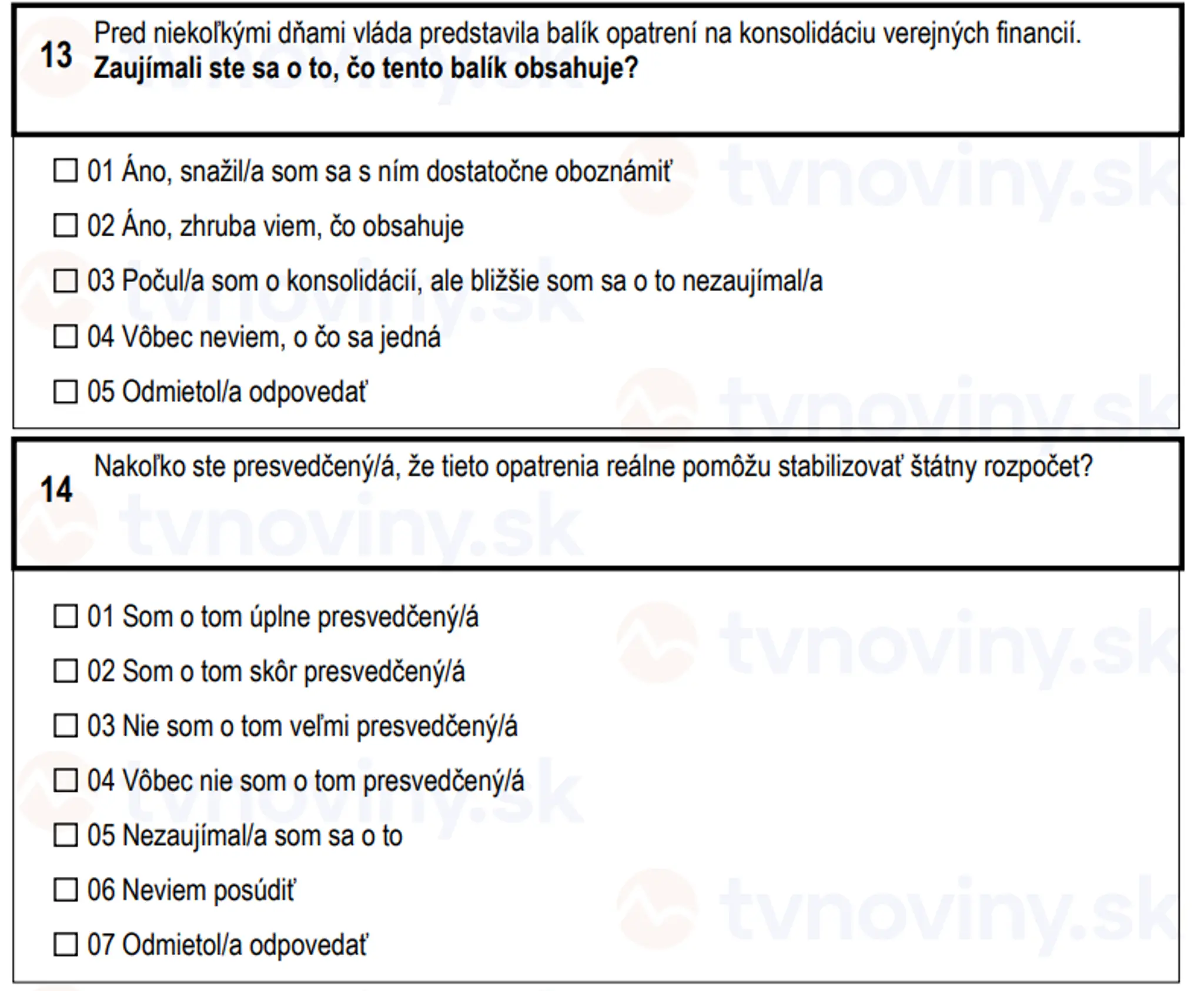 Otázky, ktoré sa pýta Štatistický úrad SR