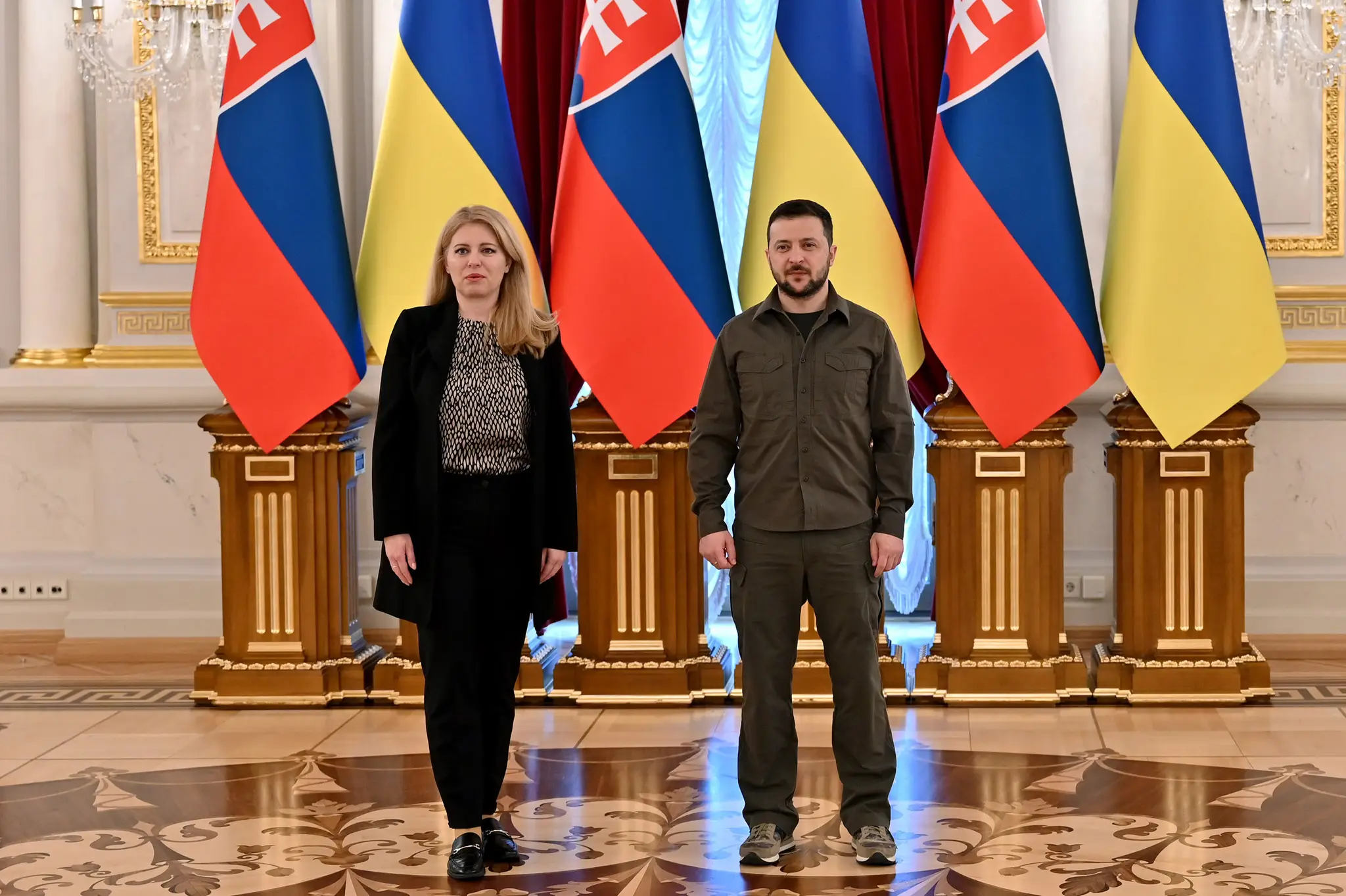 Volodymyr Zelenskyj a Zuzana Čaputová