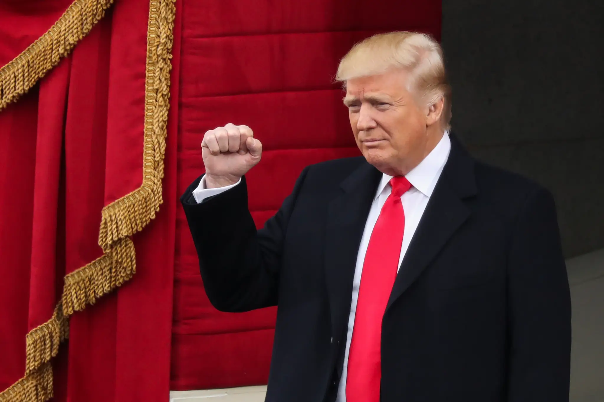 Donald Trump počas inaugurácie.