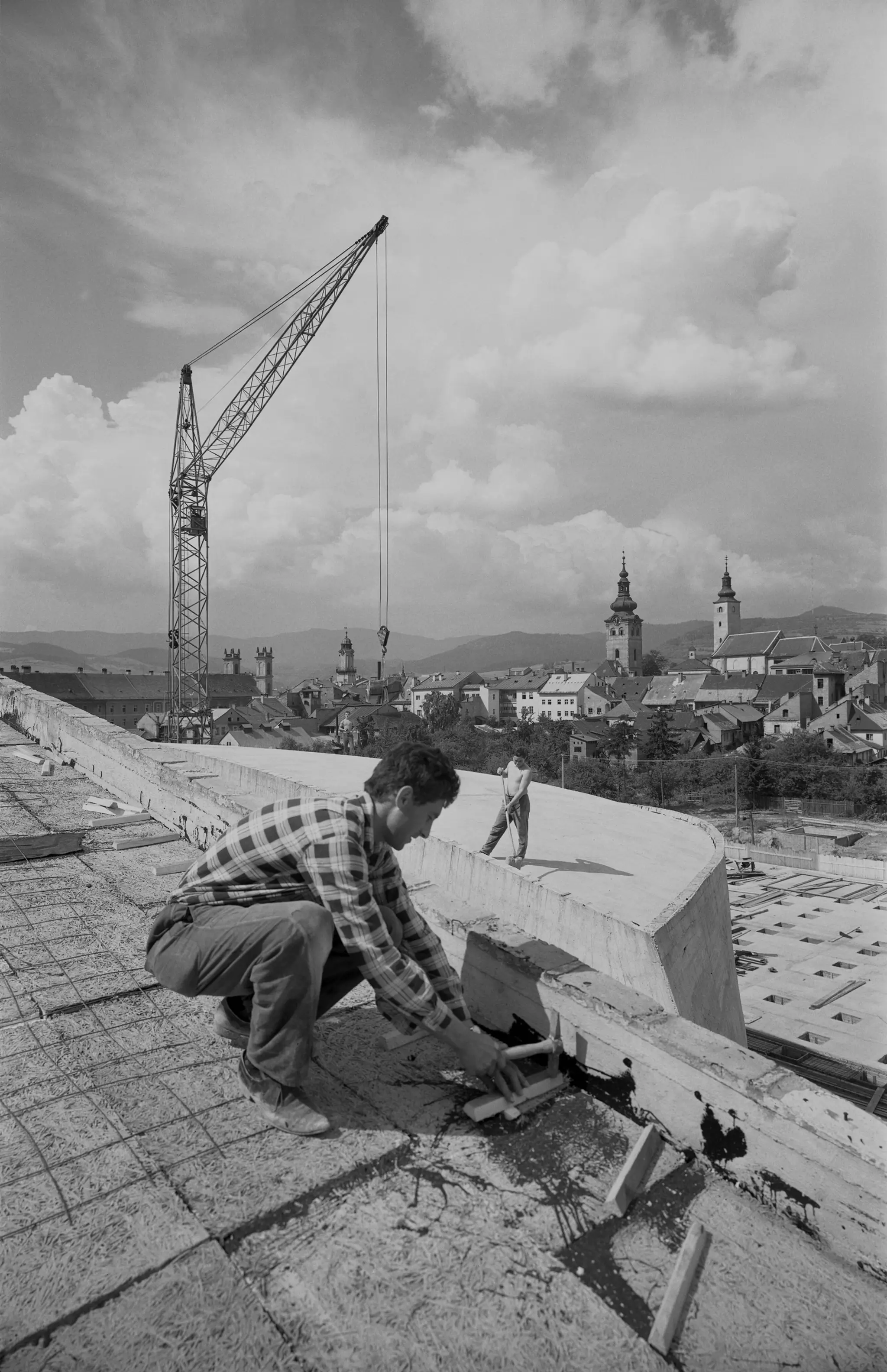 Zábery z prác na cementovom potere. (11. september 1968)