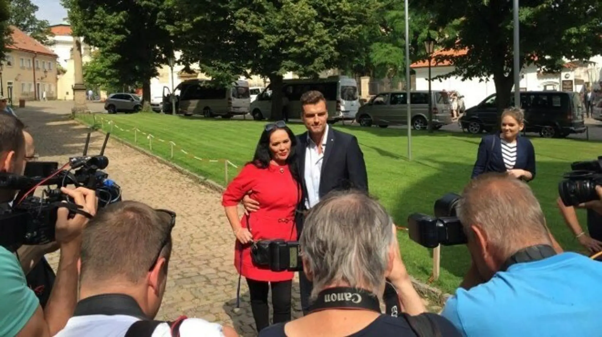 Hana Gregorová s priateľom.