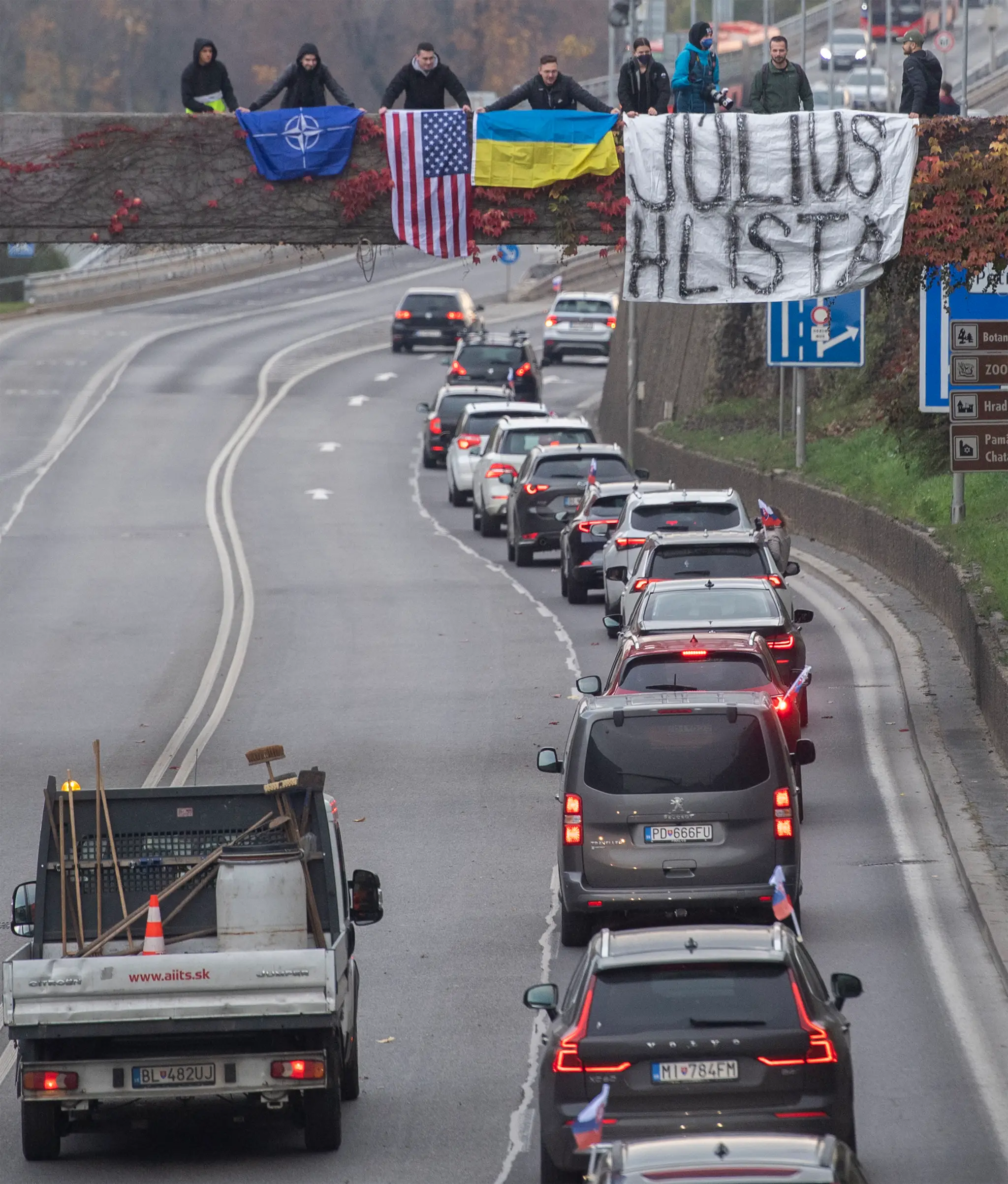 Autoprotest strany Smer-SD v Bratislave