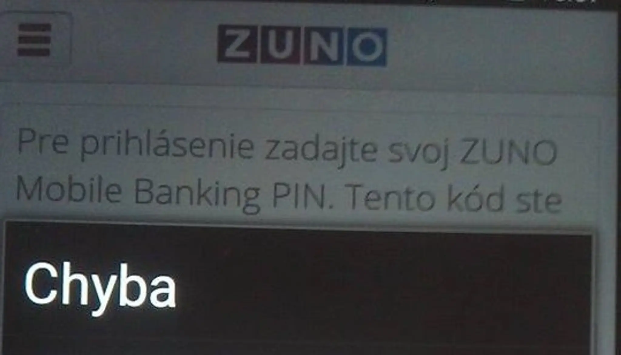 Nefungoval ani mobil banking