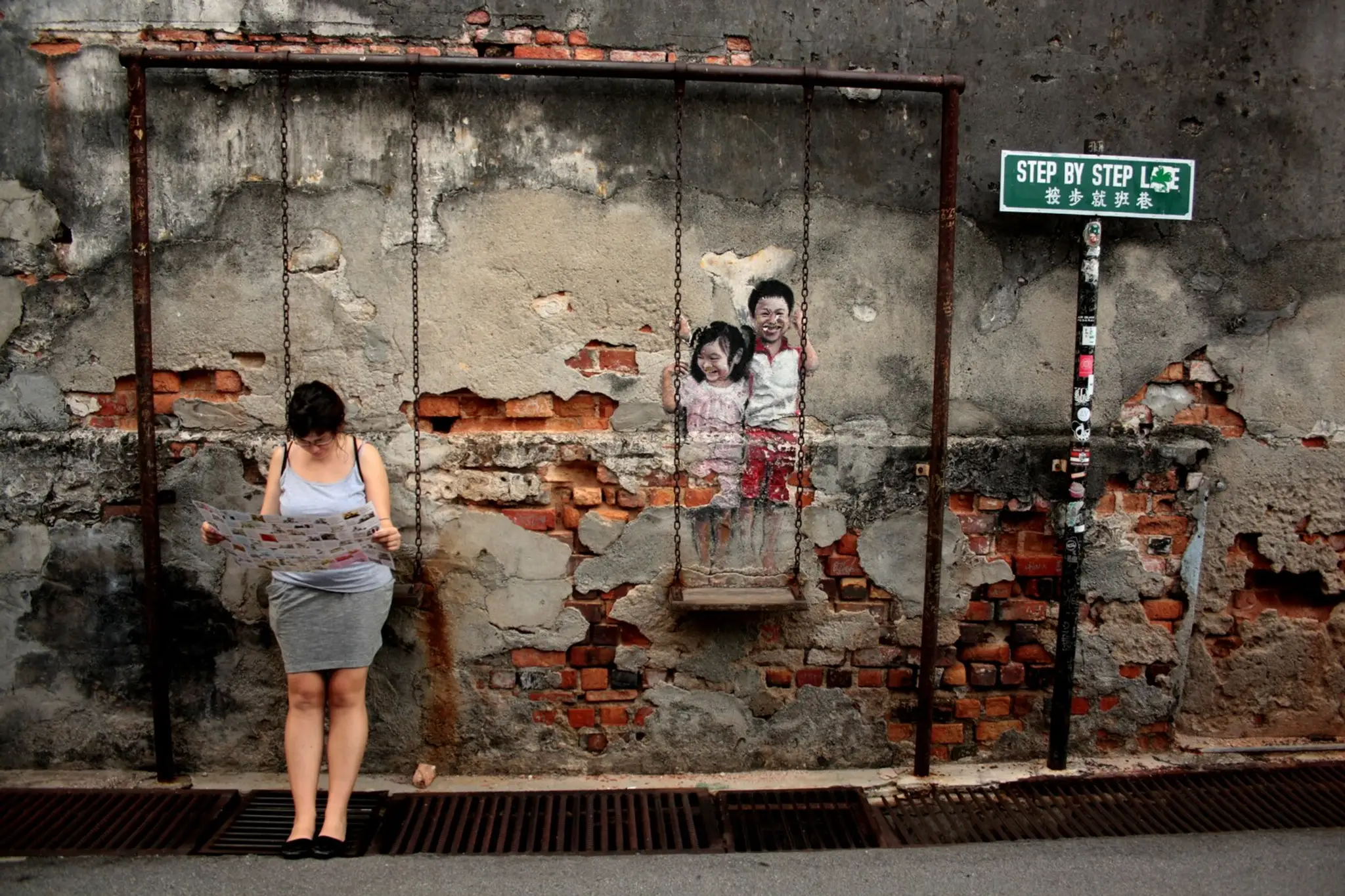 Street art v malajskom meste George Town, Penang