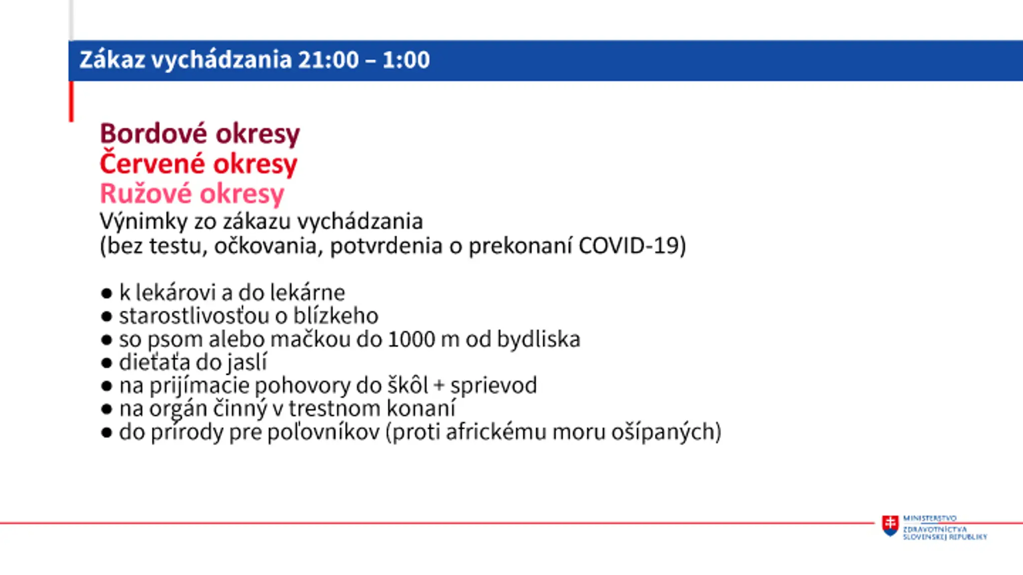 Výnimky zo zákaz vychádzania od 3. mája.