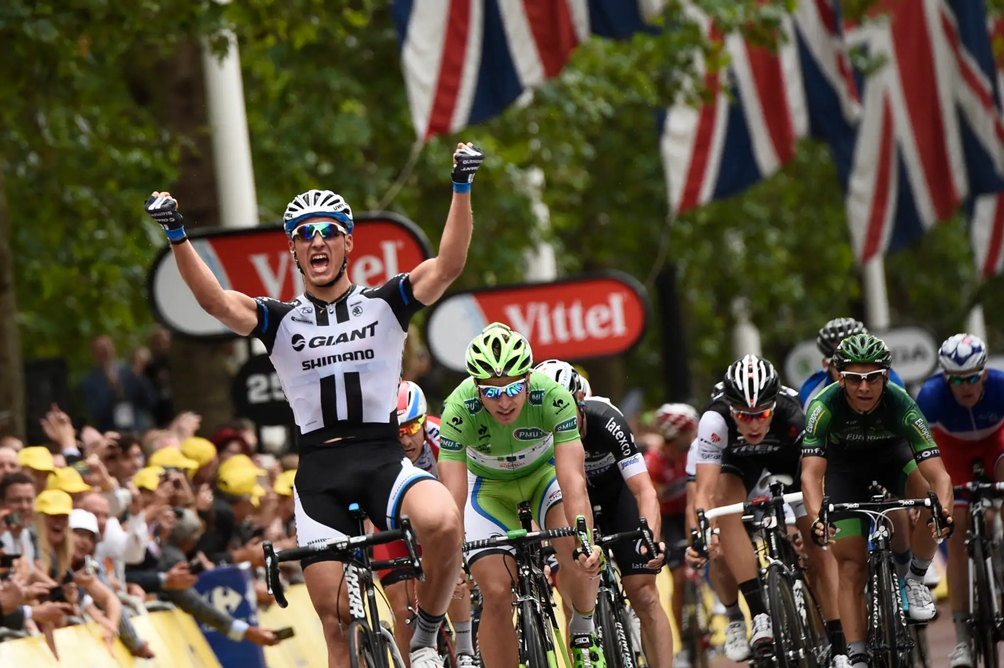 Marcel Kittel poráža Petra Sagana v londýnskej etape na Tour de France 2014 (ilustračná foto)