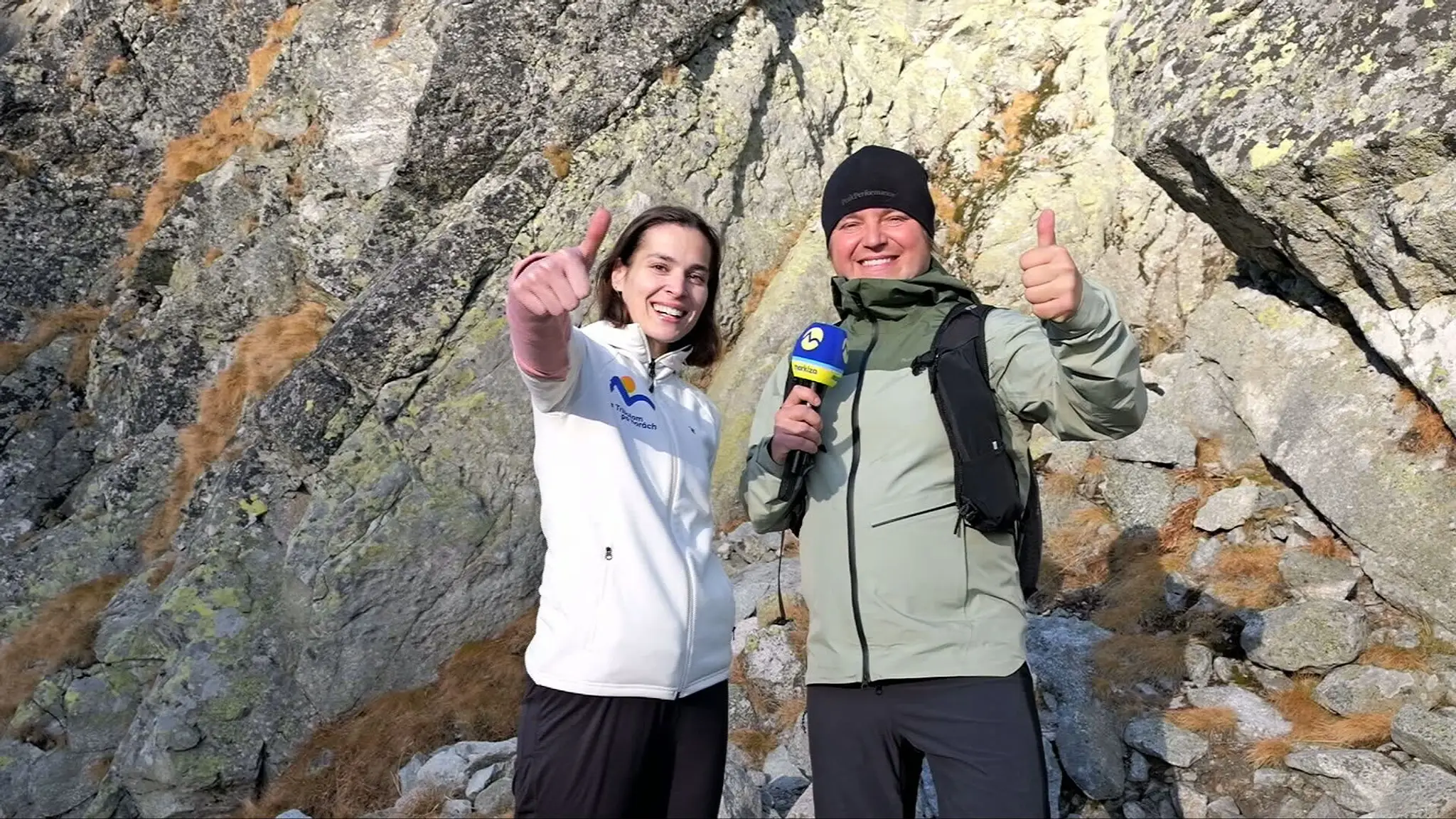 Lucia Hlaváčková s Jánom Tribulom na horách.