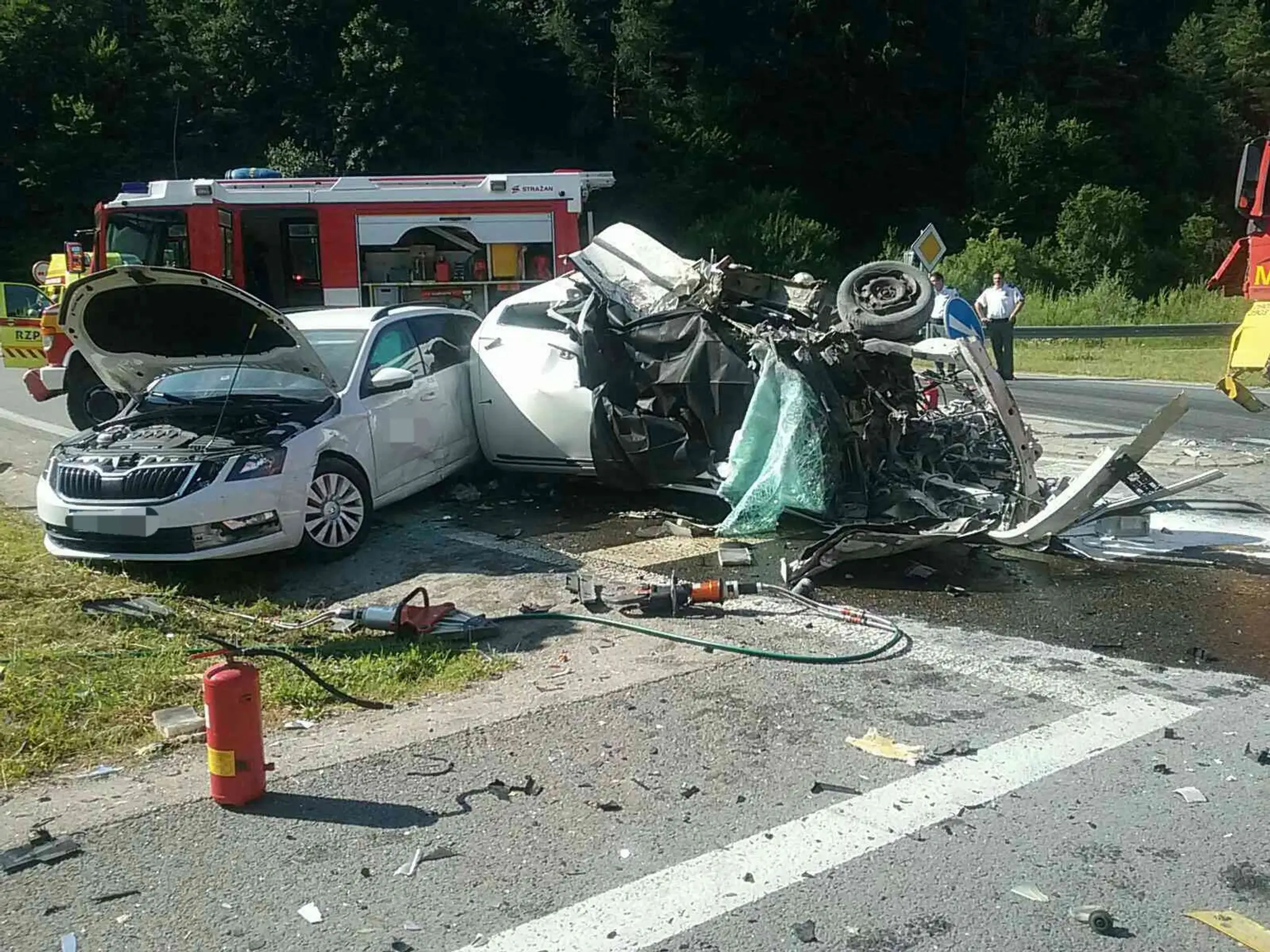 Nehoda pri výjazde na D1 pri Považskej Bystrici.