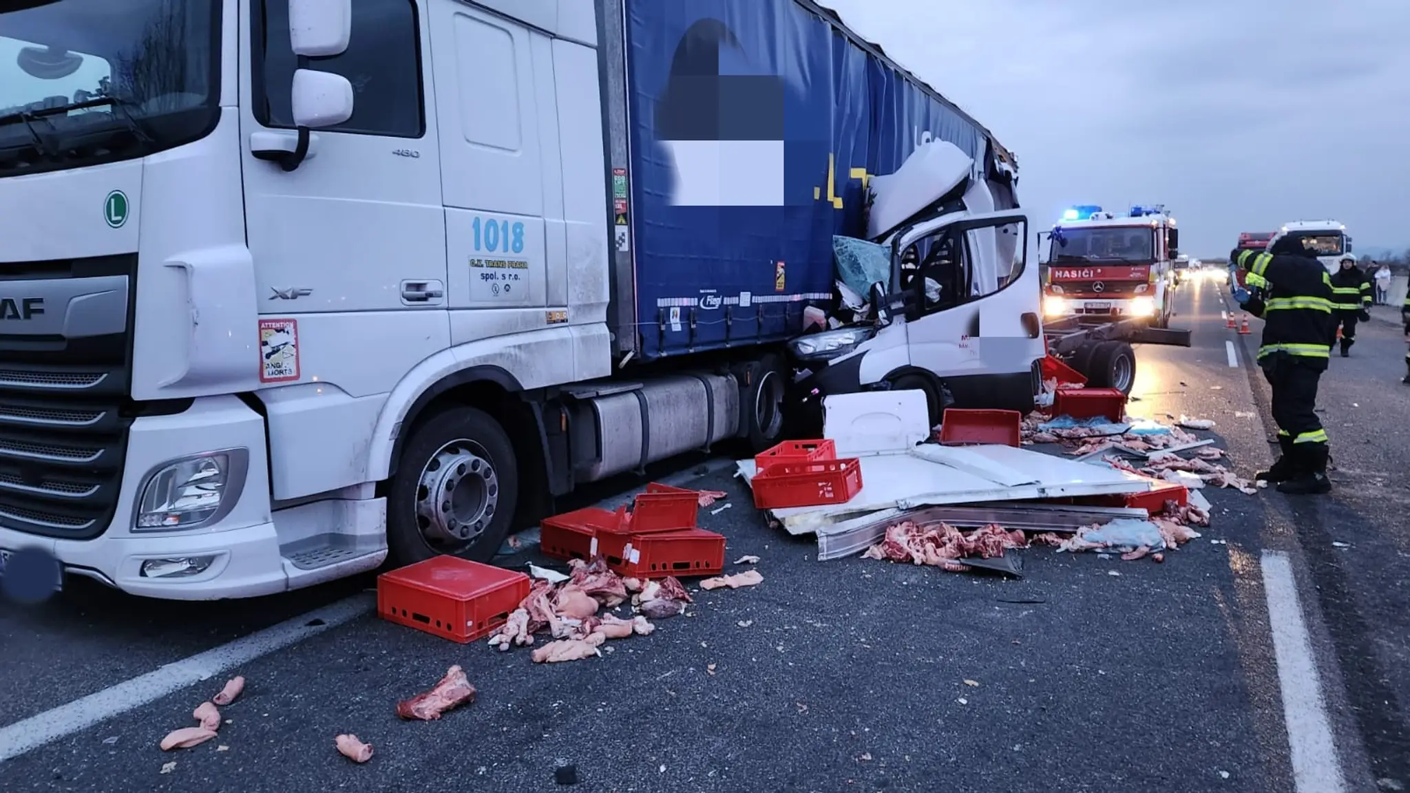 Nehoda na diaľnici D1 za Piešťanmi smerom na Trnavu