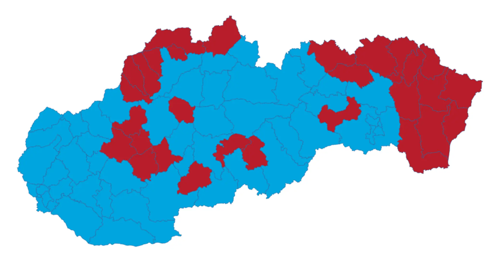 Víťazi v okresoch v prvom kole.