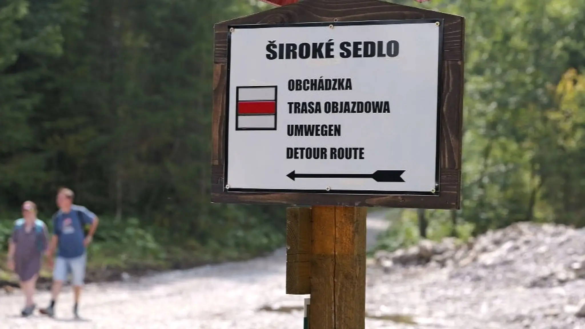 Nová obchádzková trasa na Široké sedlo.