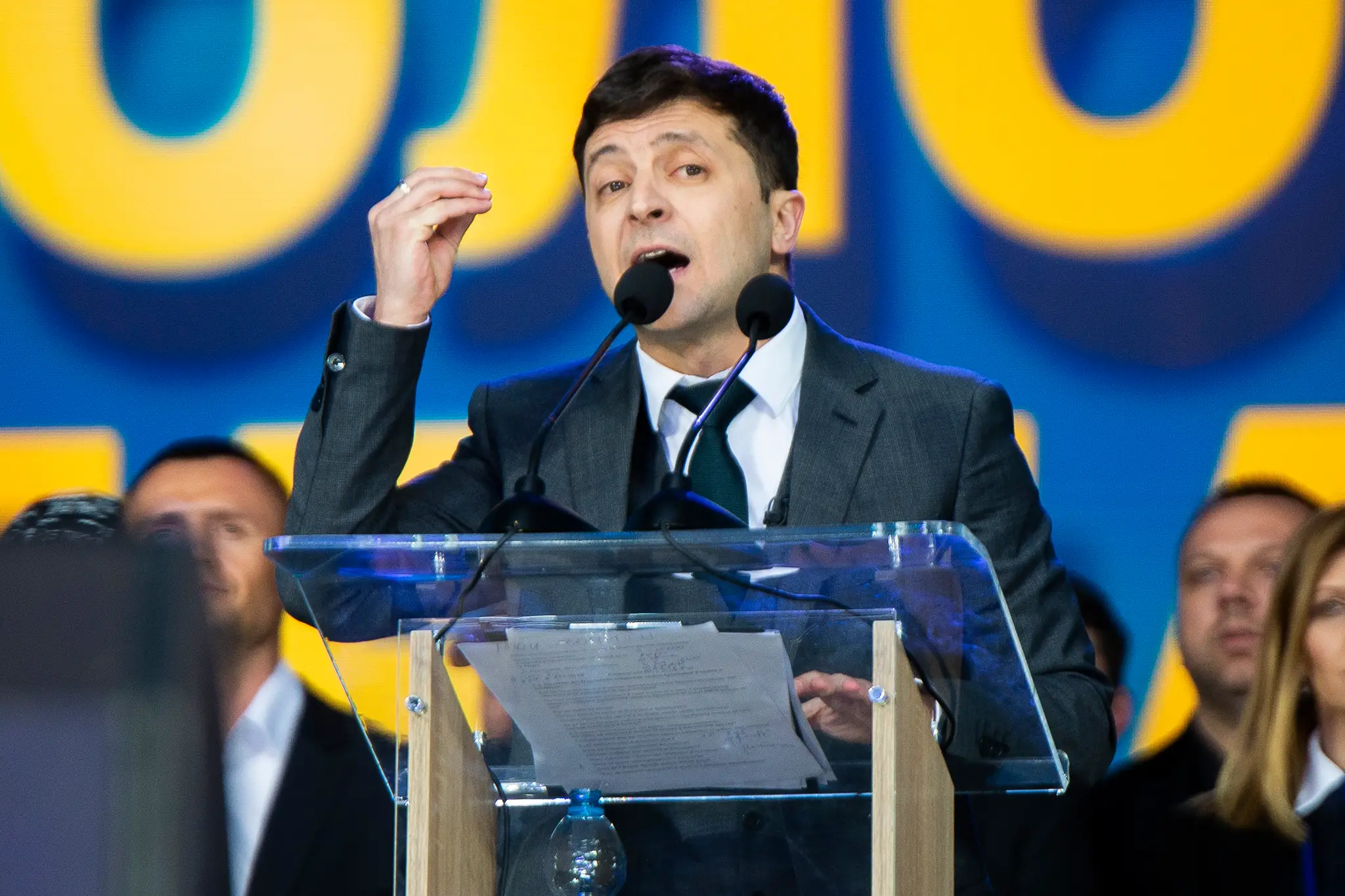 Zelenskyj počas predvolebnej diskusie