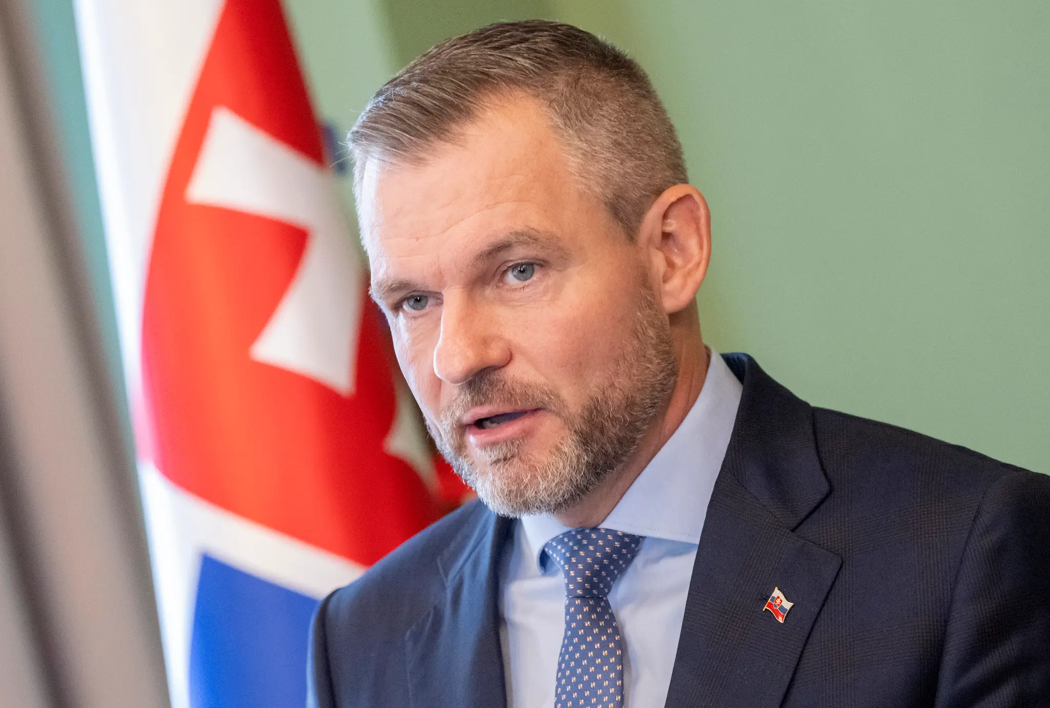Na snímke líder Hlasu Peter Pellegrini