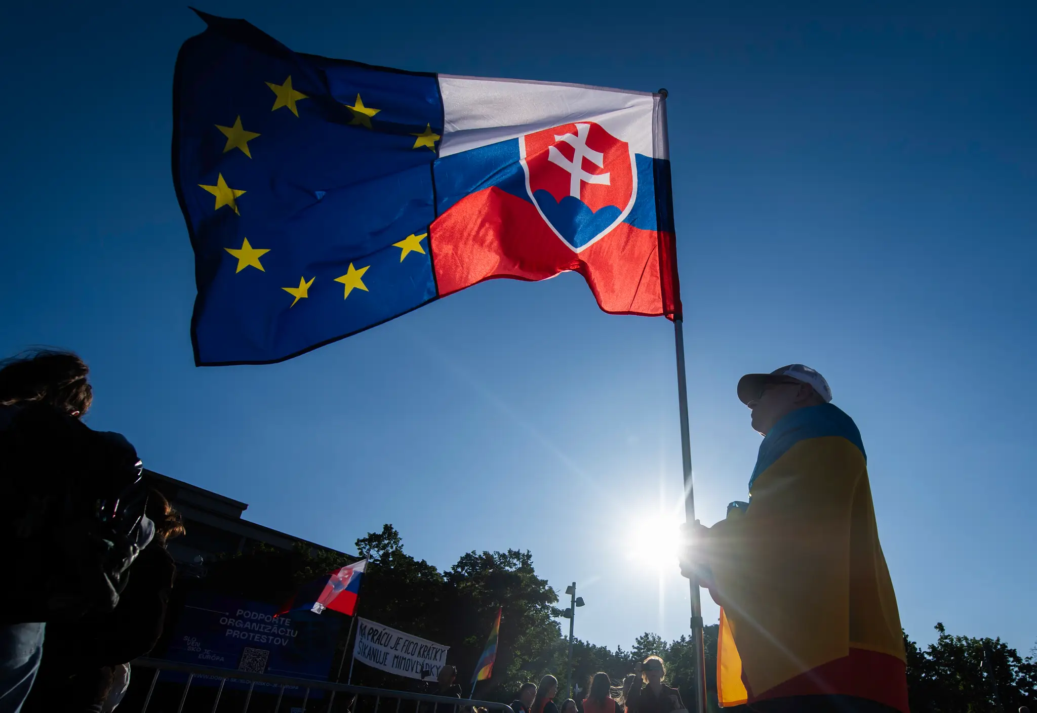 Protest na Námestí slobody v Bratislave