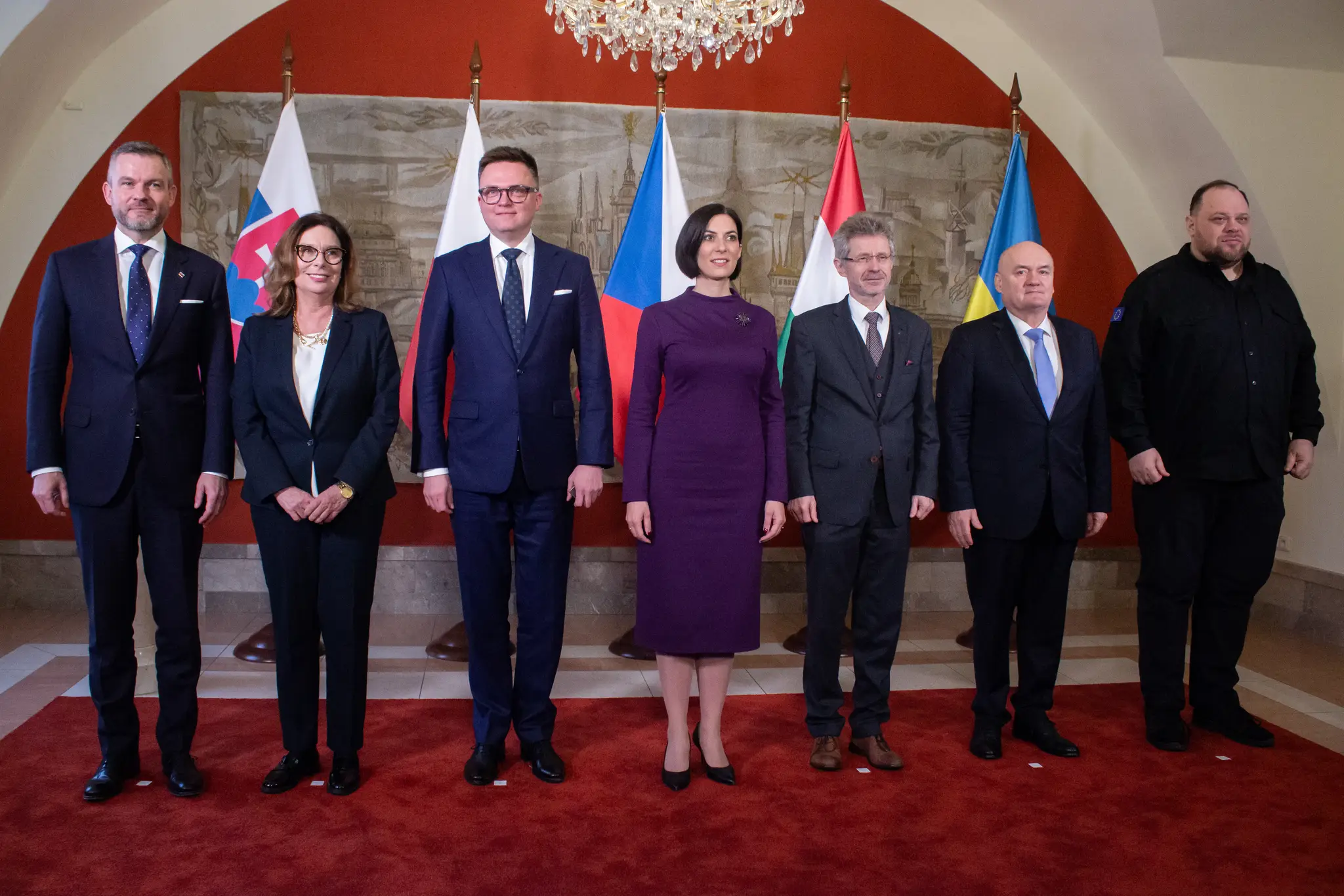 Stretnutie predsedov parlamentov V4 a Ukrajiny.