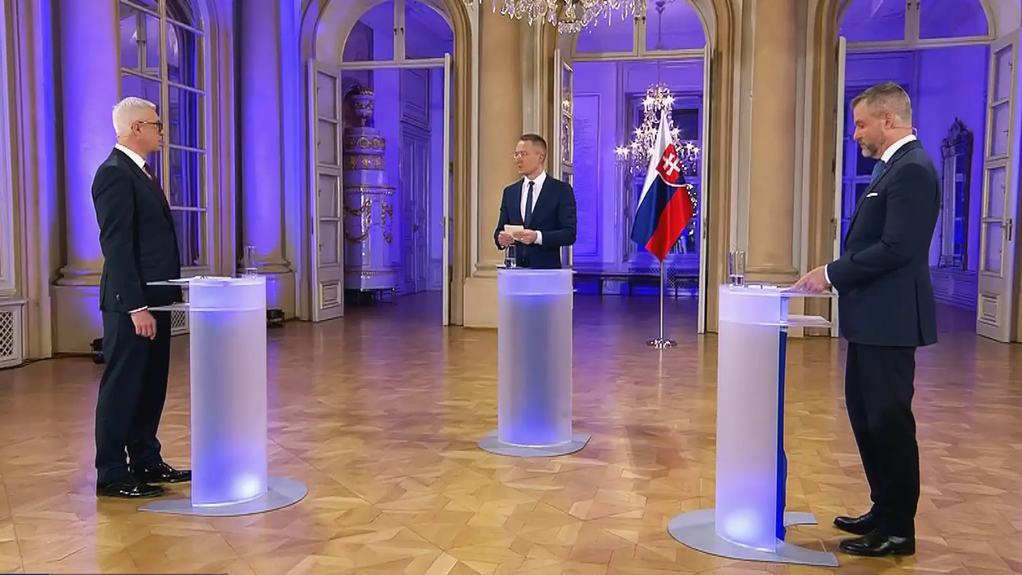 Prezidentská debata medzi Ivanom Korčokom a Petrom Pellegrinim.