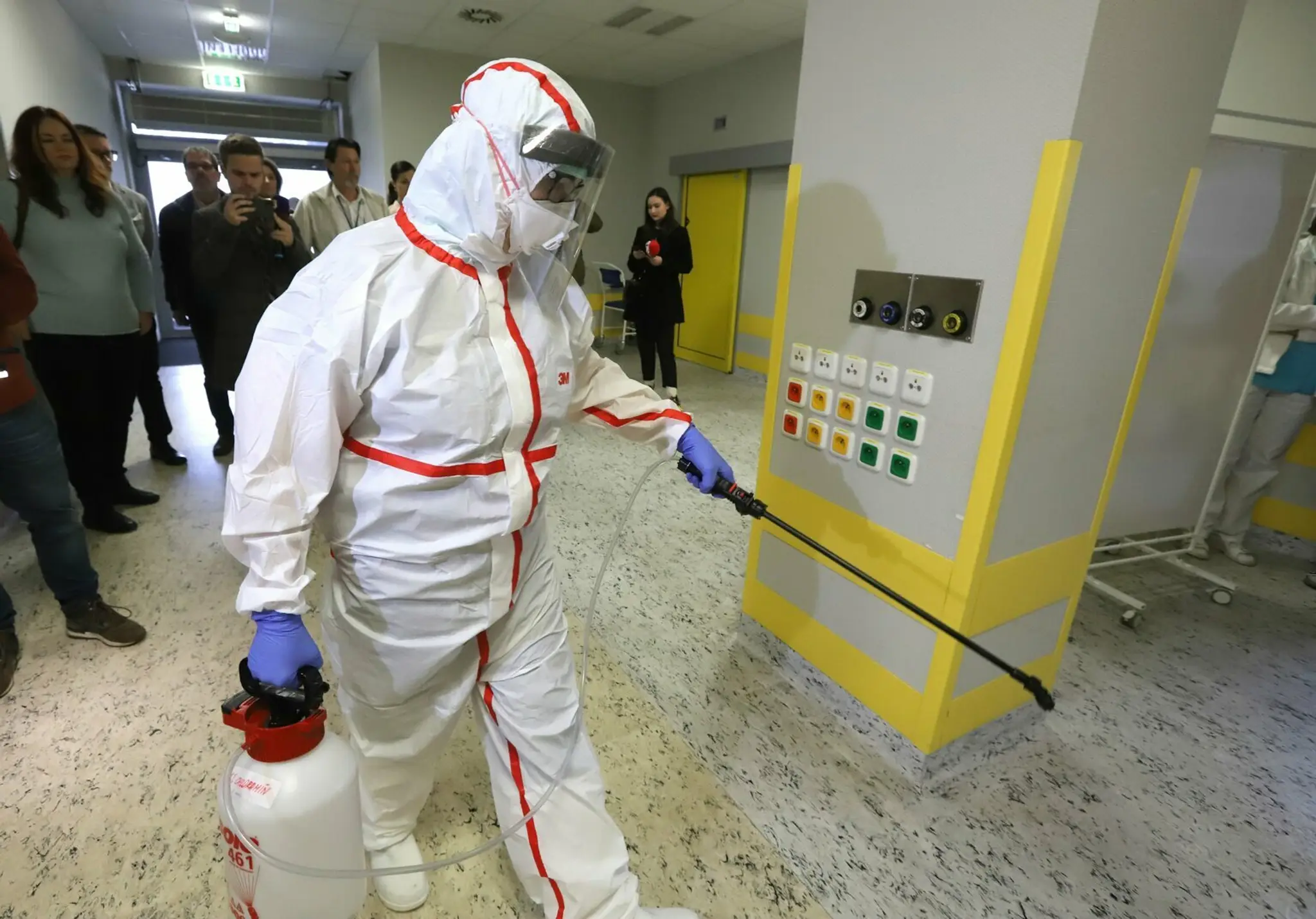 Preventívne cvičenie v nemocnici v Banskej Bystrici.