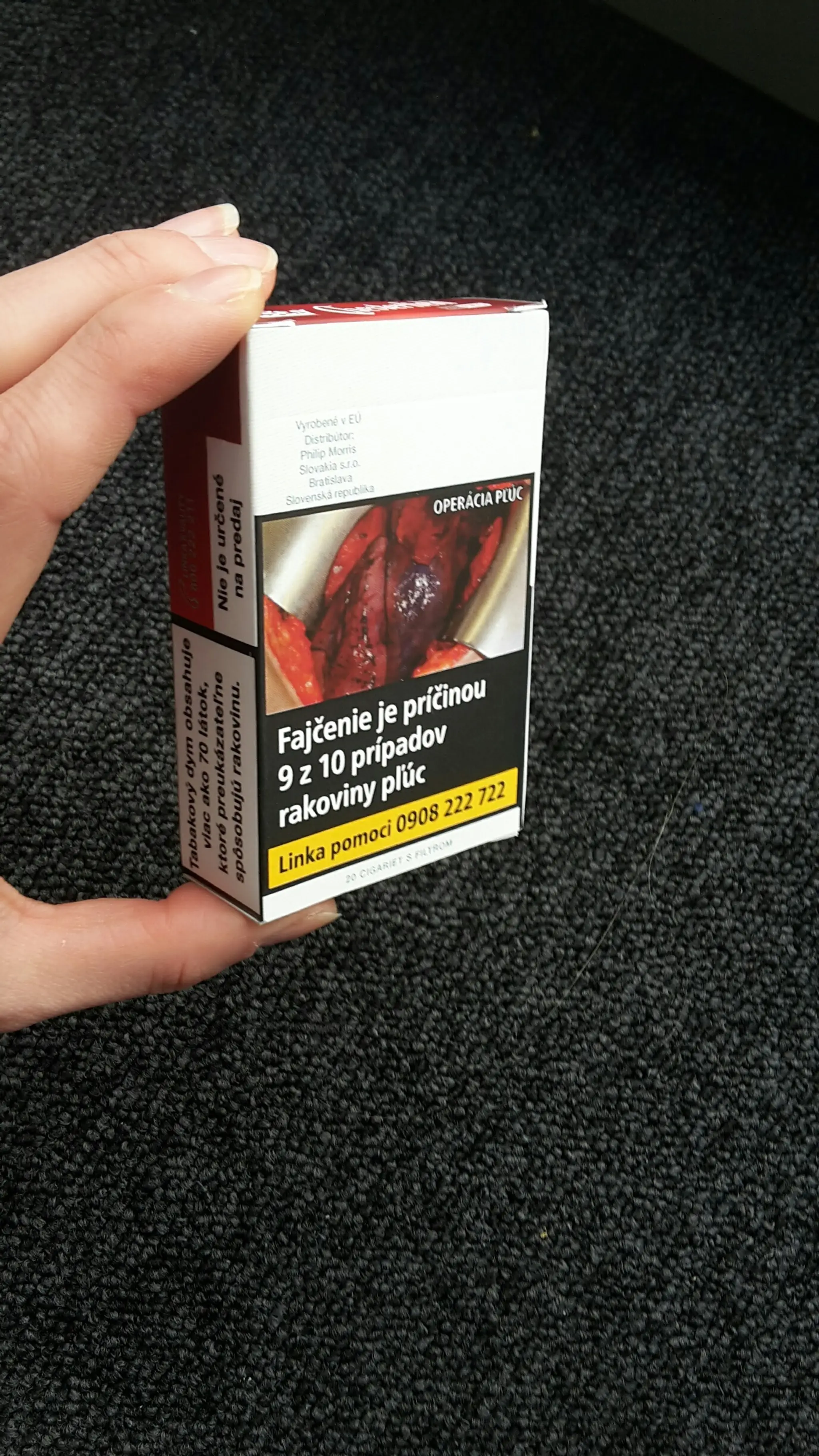 Náhľad cigariet s varovnými obrázkami
