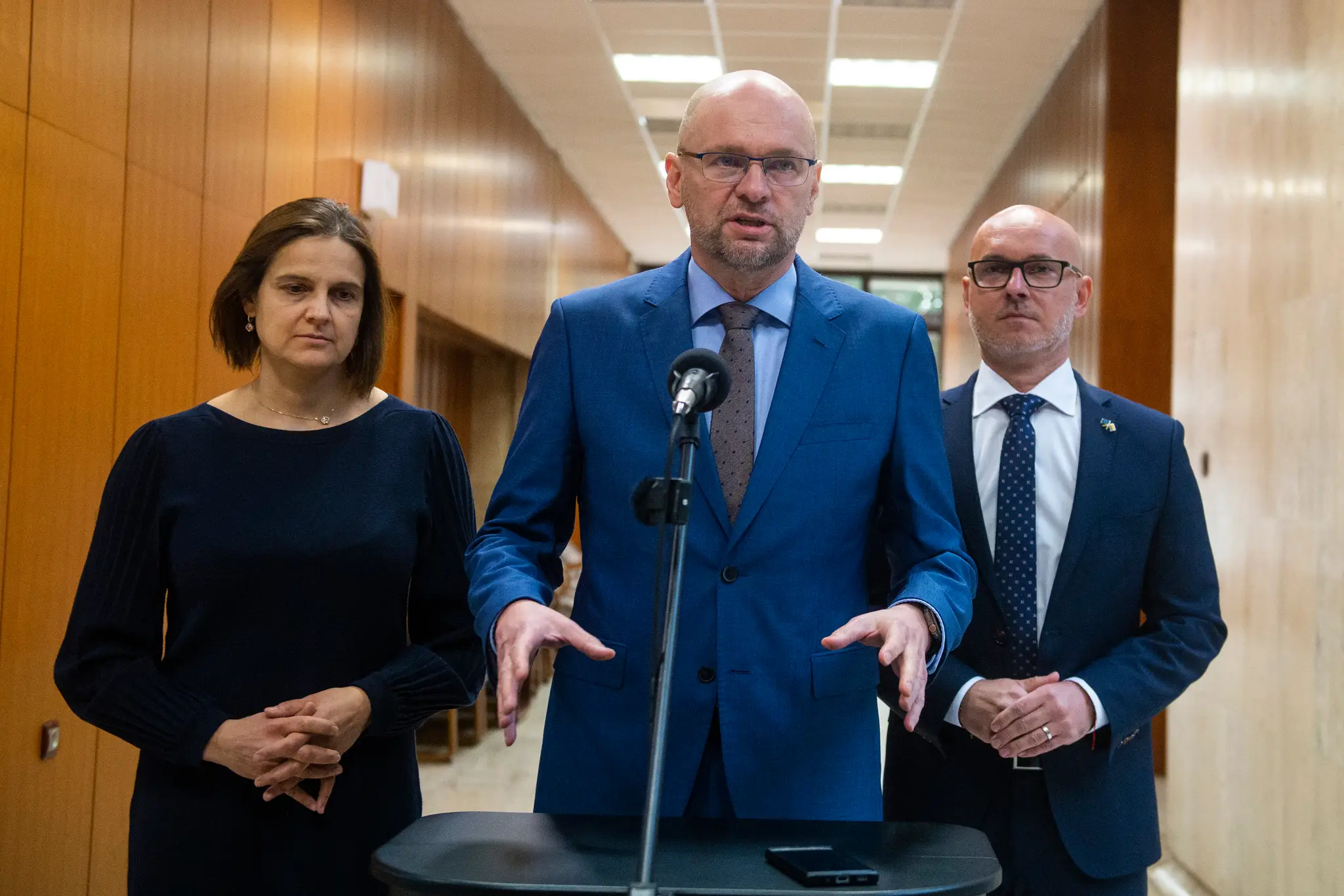 Mária Kolíková, Richard Sulík a Branislav Gröhling.