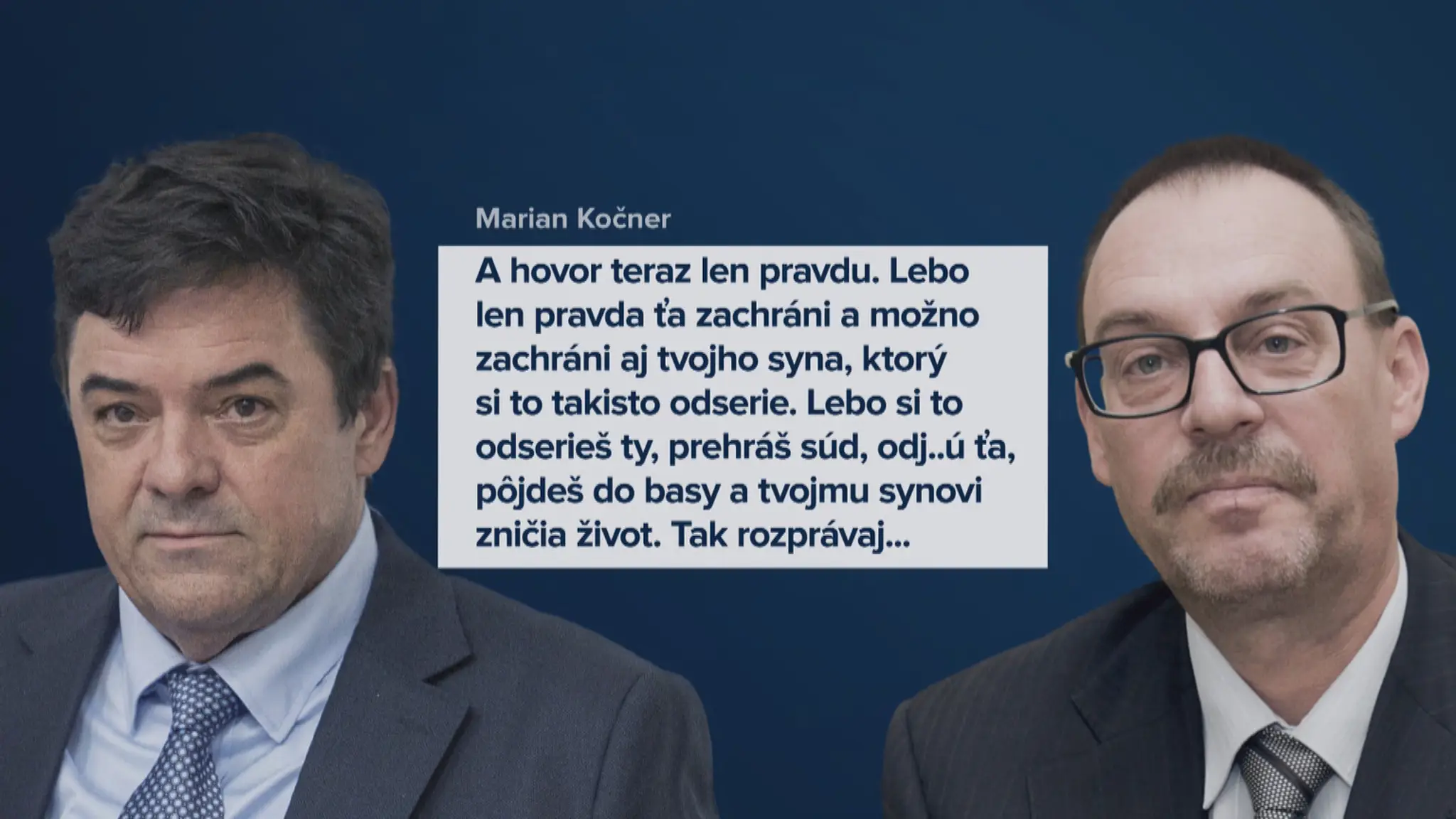 Prepis časti telefonátu Kočnera prokurátorovi Trnkovi.