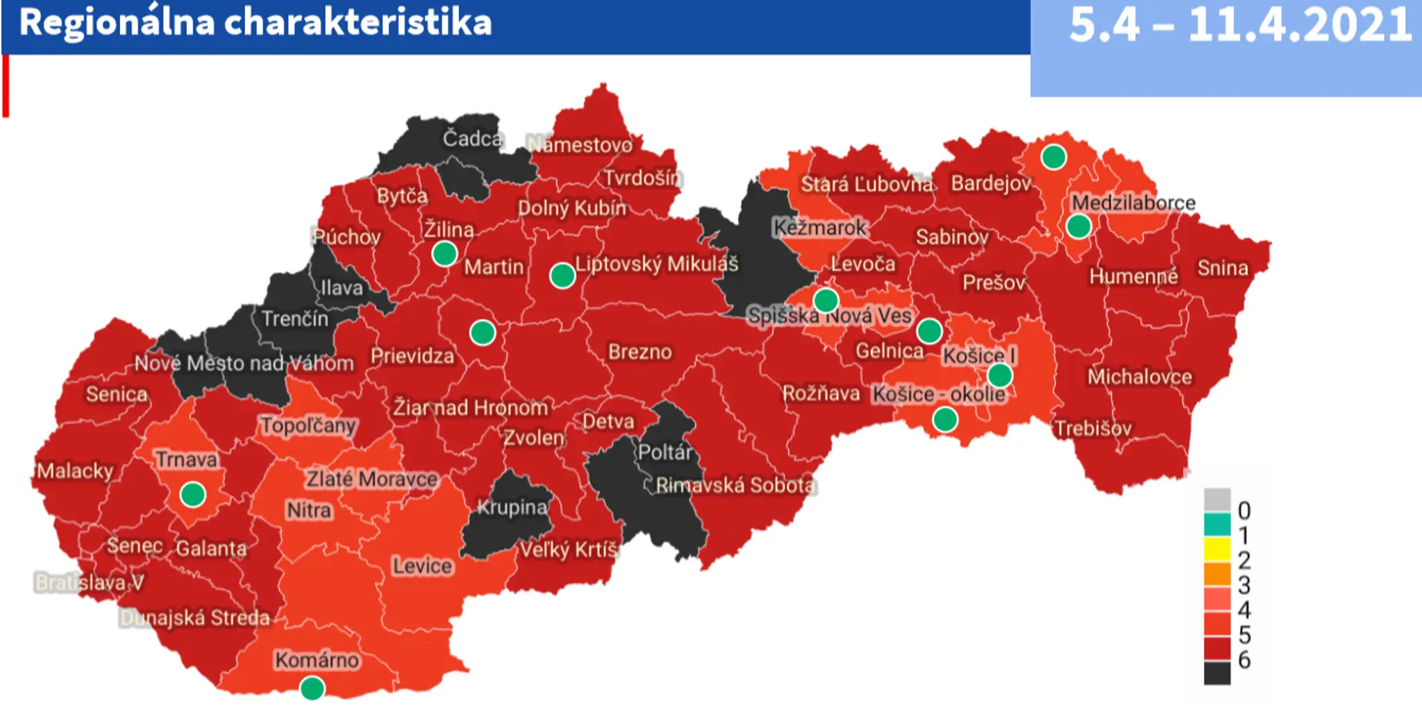 Regionálna charakteristika od 5.apríla 2021