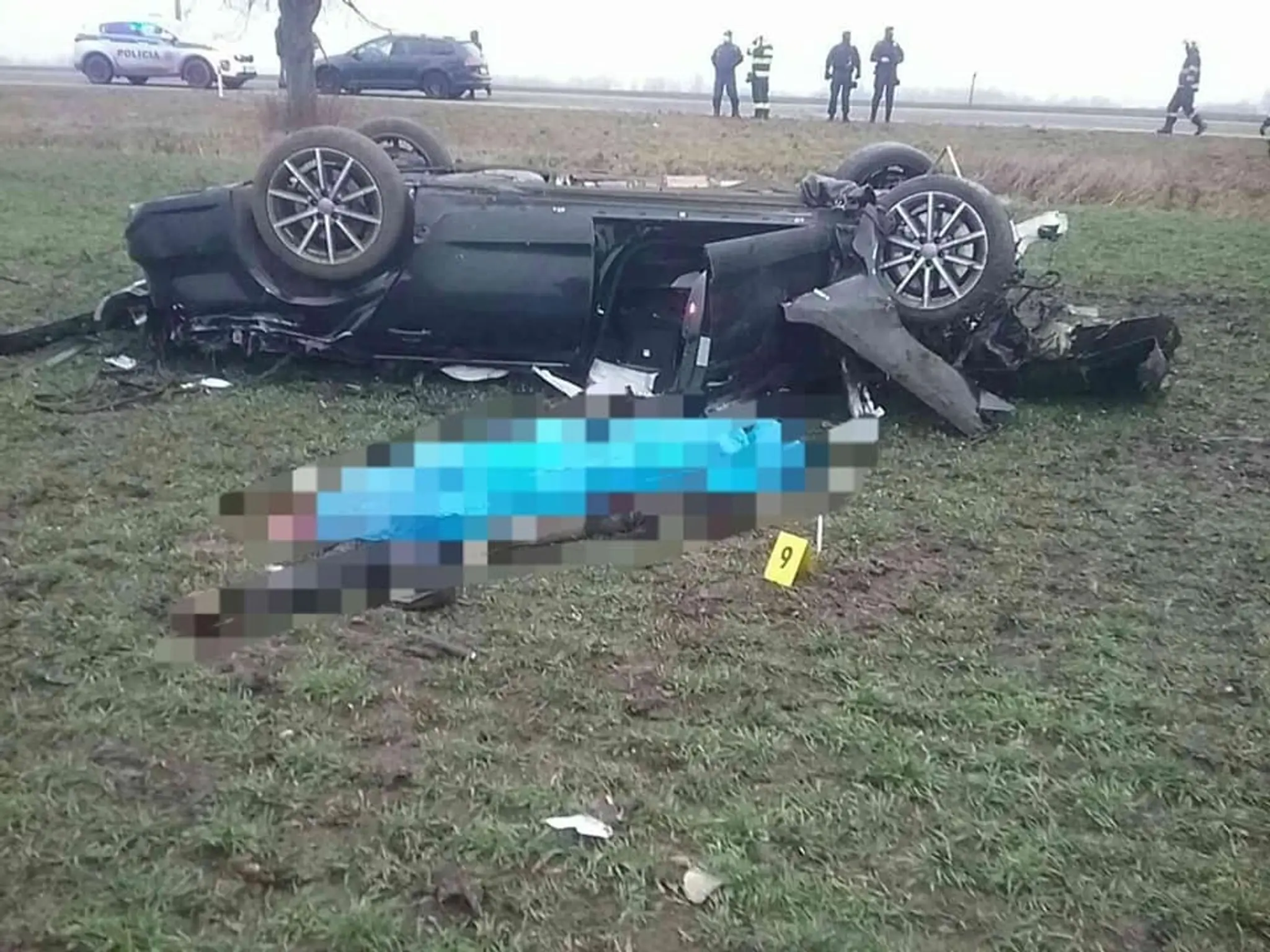 Havarované auto.