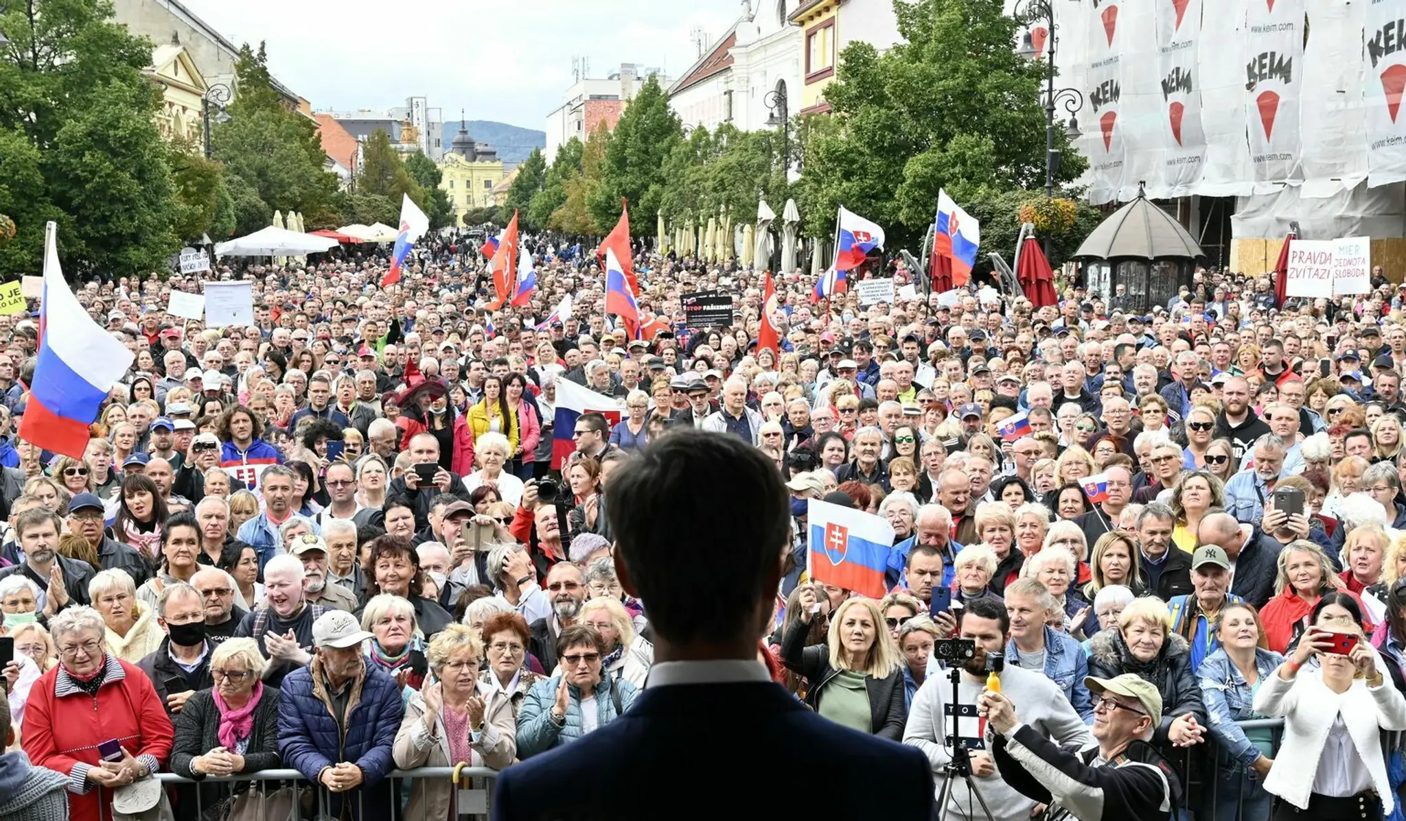 Protest proti opatreniam v Košiciach