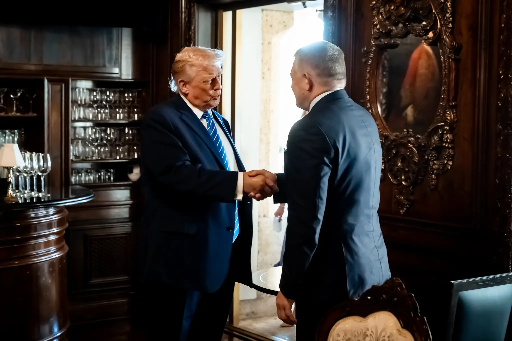 Robert Fico a Donald Trump na Floride v USA