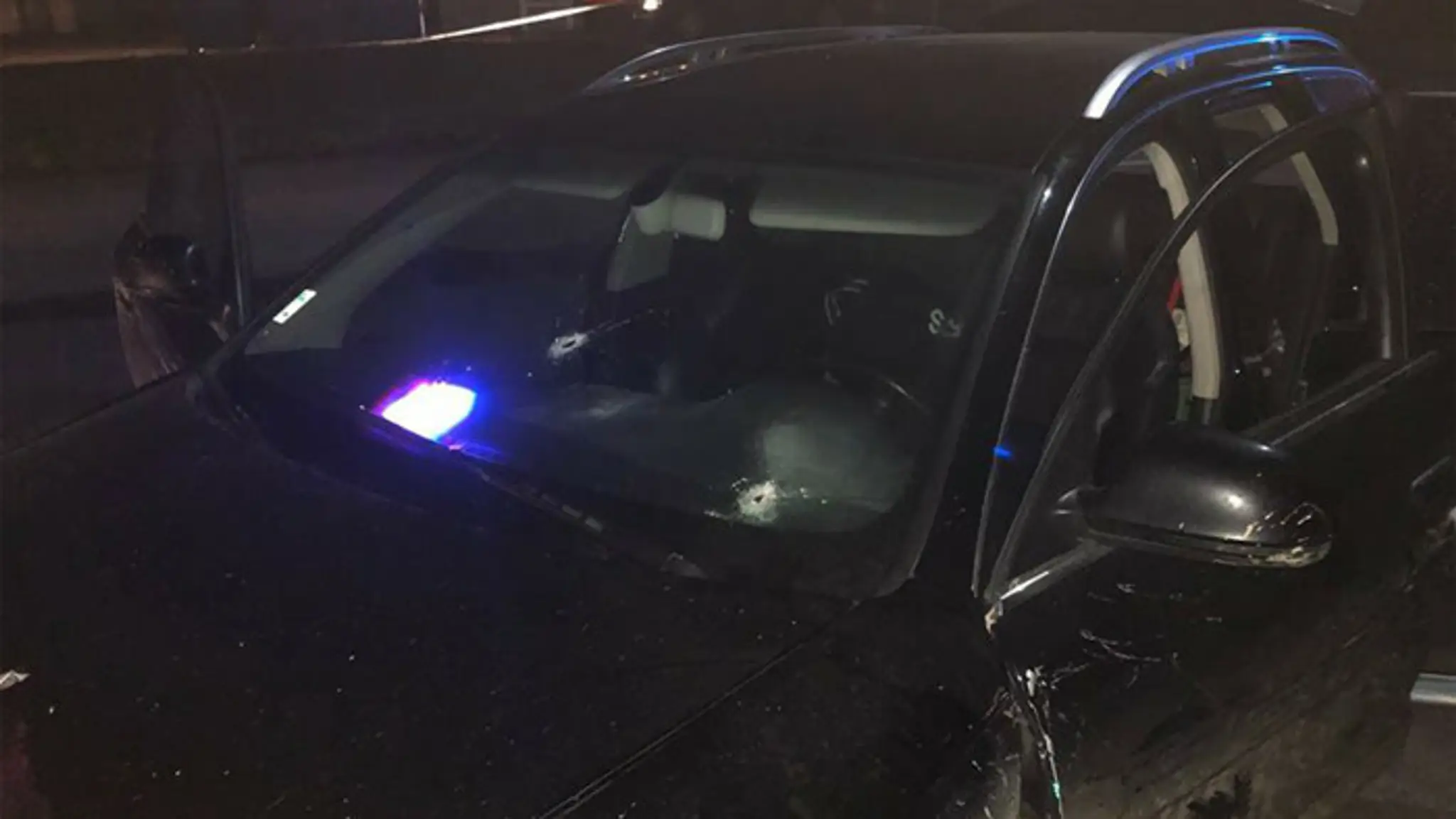 Rozstrieľané auto, v ktorom bol údajný šéf bankomatovej mafie Ján Golis (†42).
