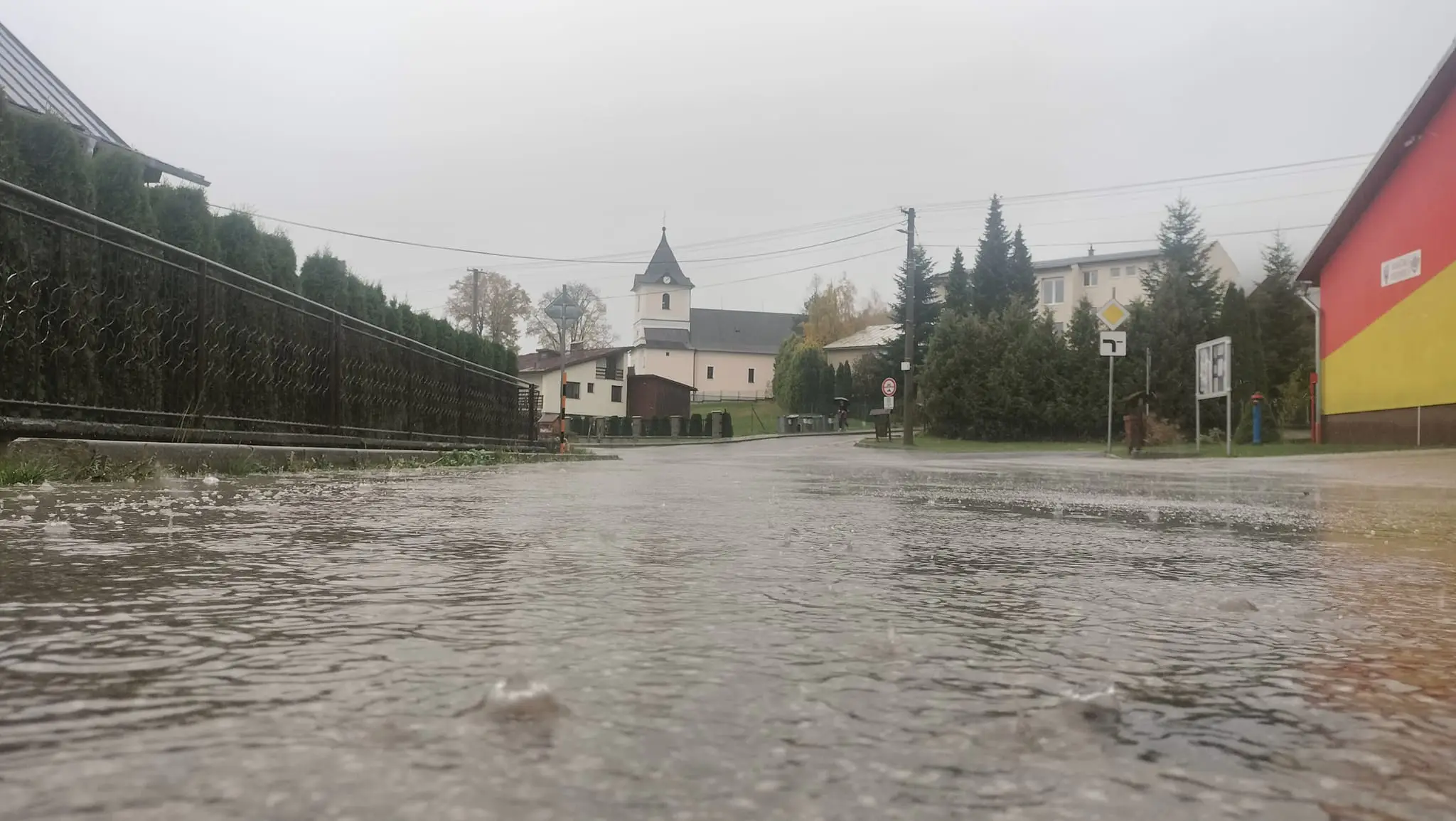 Hustý dážď v Liptovskej Tepličke