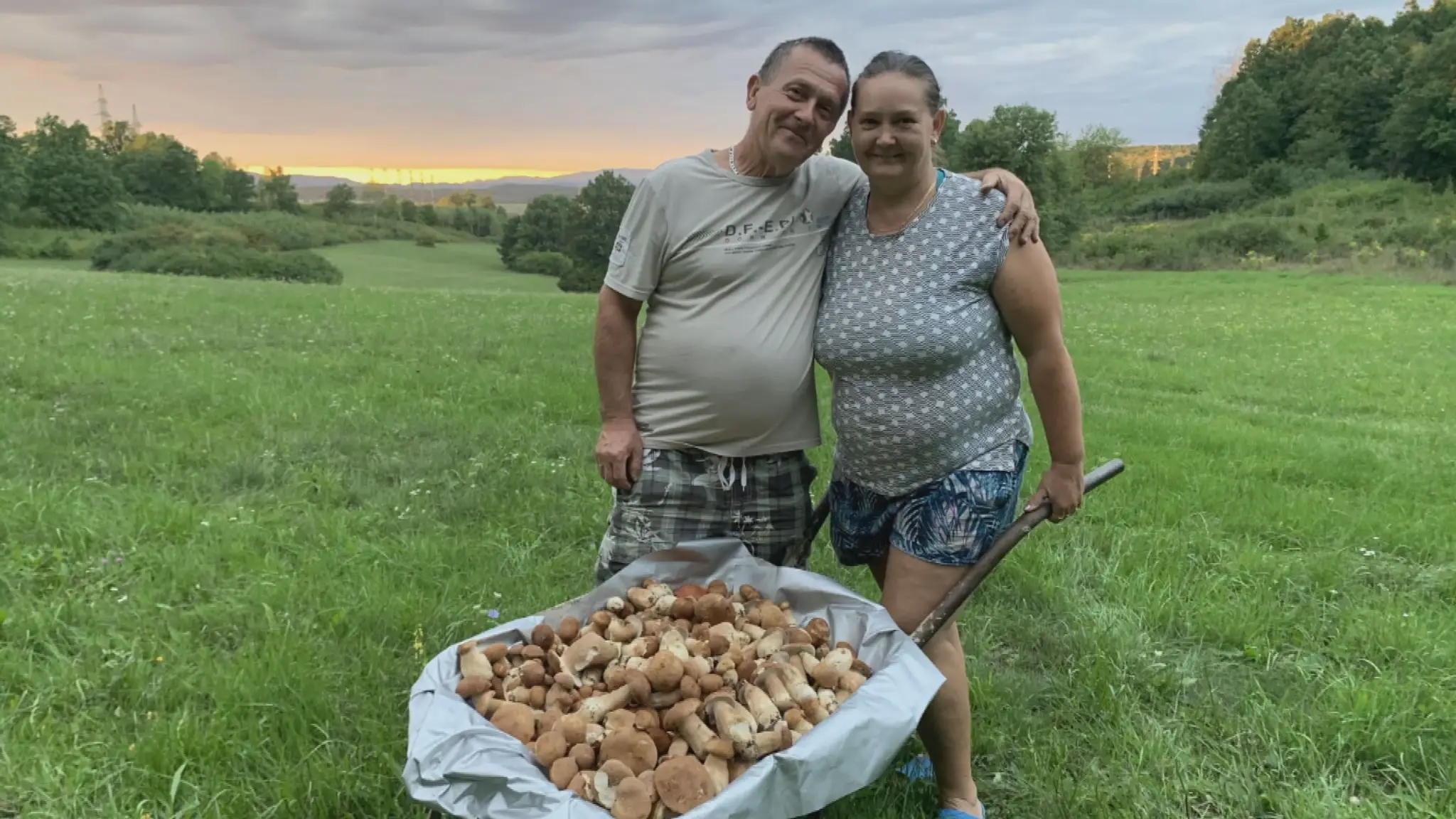 Labajovci sa vracali z lesa s fúrikom plným dubákov.