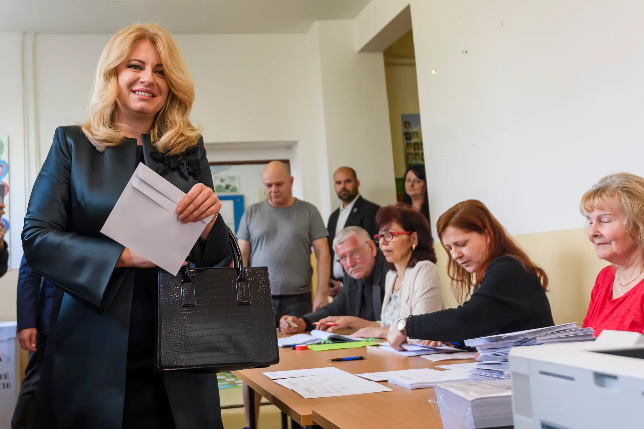 Prezidentka Zuzana Čaputová odvolila v Pezinku.