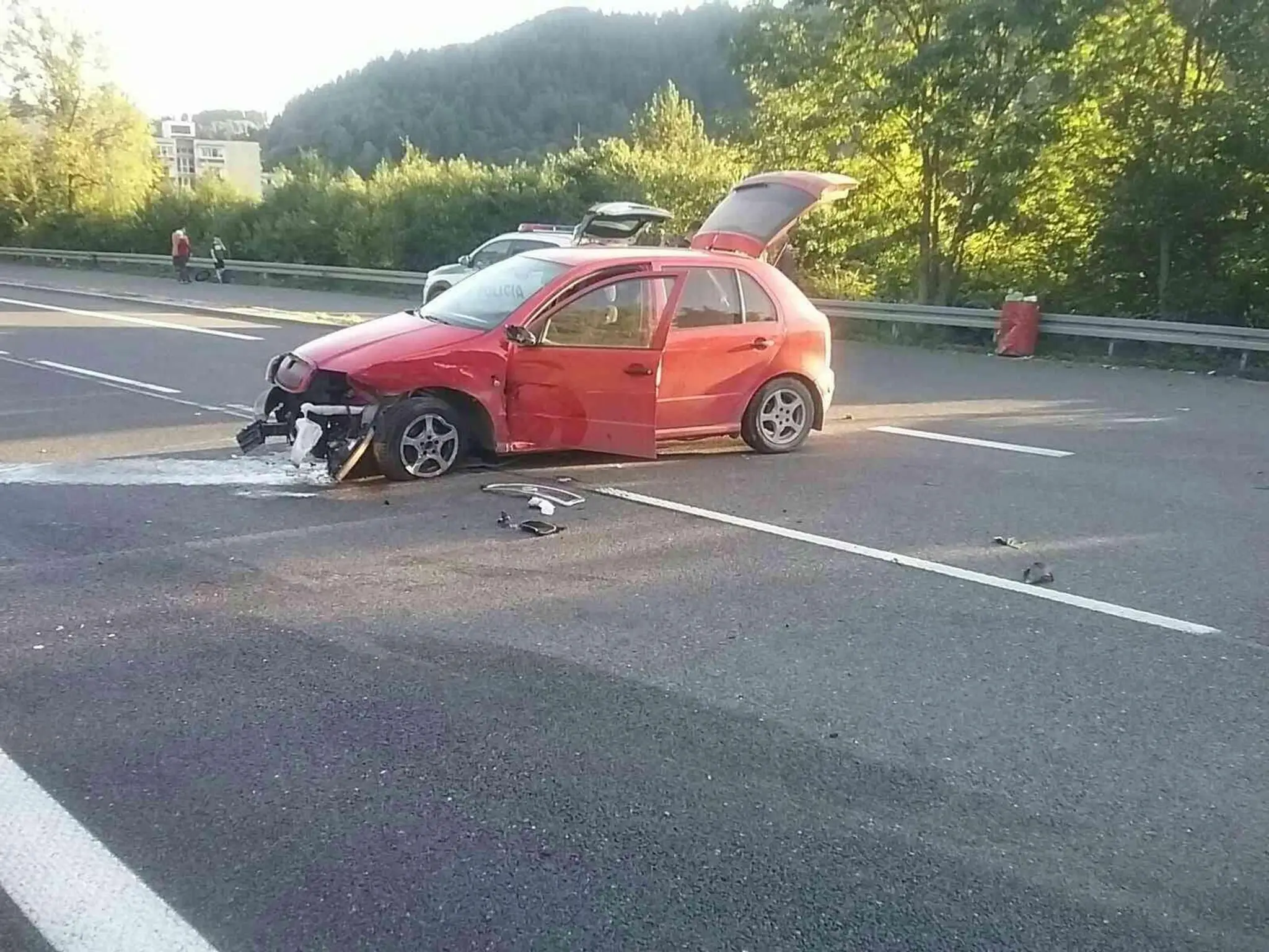 Nehoda Lamborghini v Dolnom Kubíne.