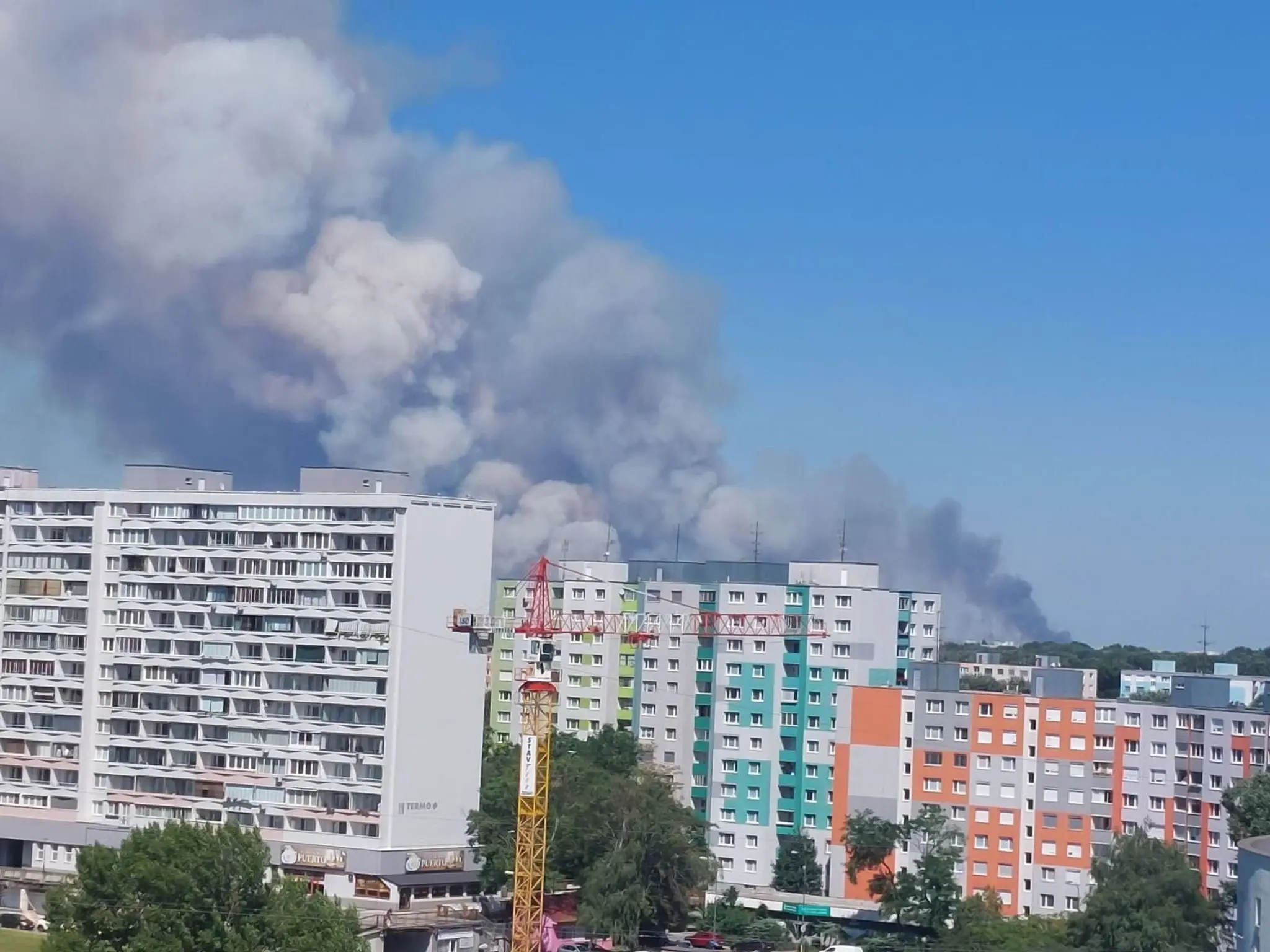 Požiar pri Bratislave