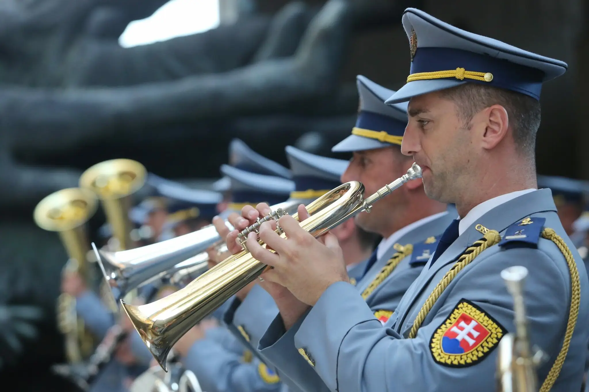 Pietny akt počas osláv 72. výročia Slovenského národného povstania.