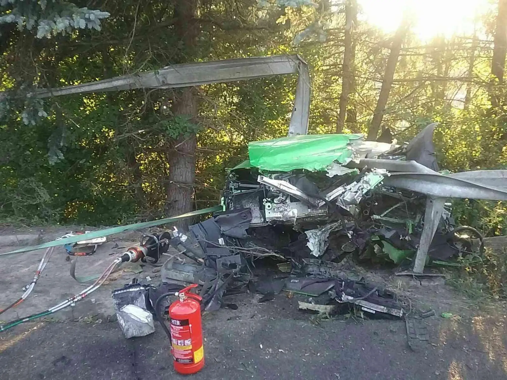 Nehoda Lamborghini v Dolnom Kubíne.