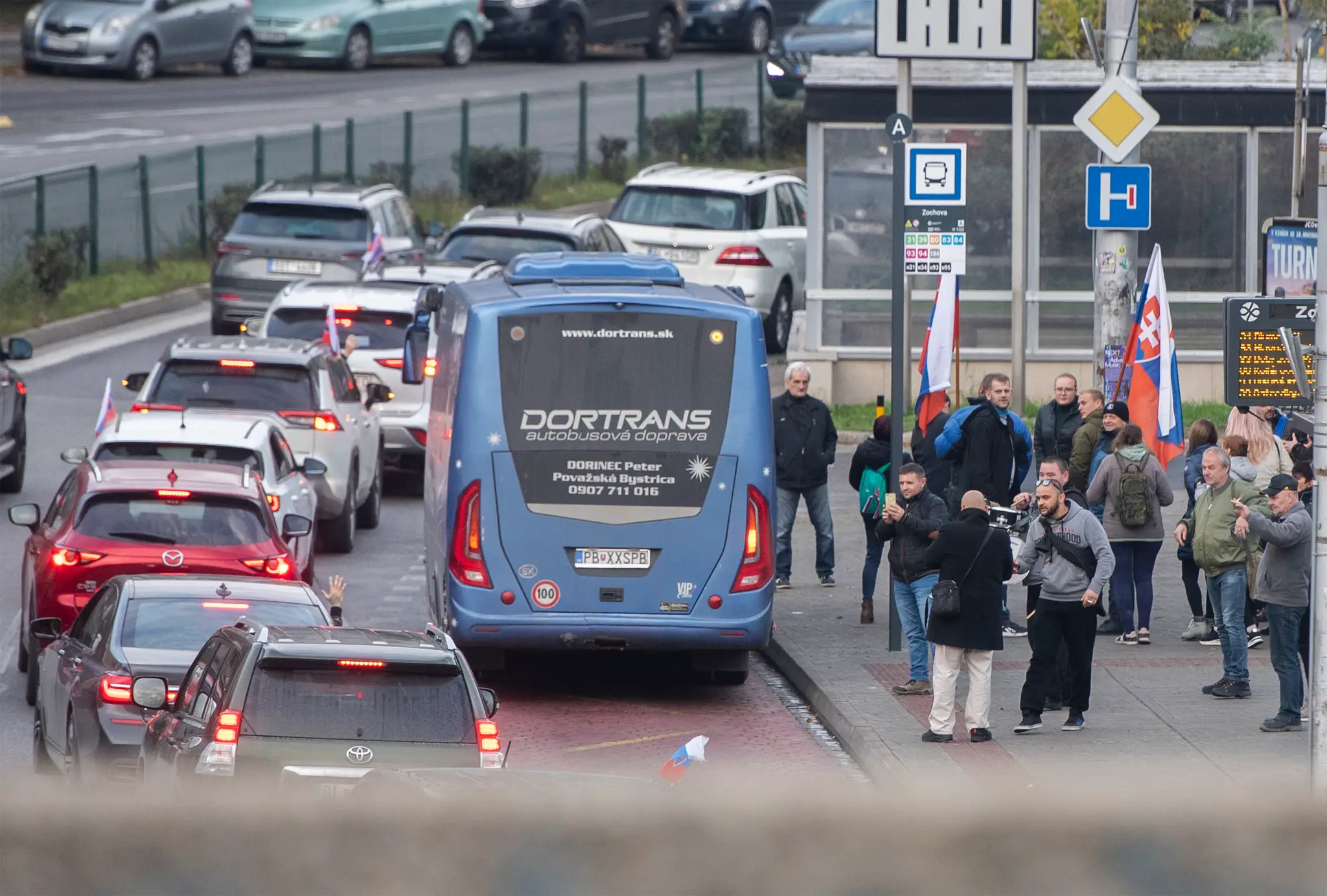 Autoprotest strany Smer-SD v Bratislave